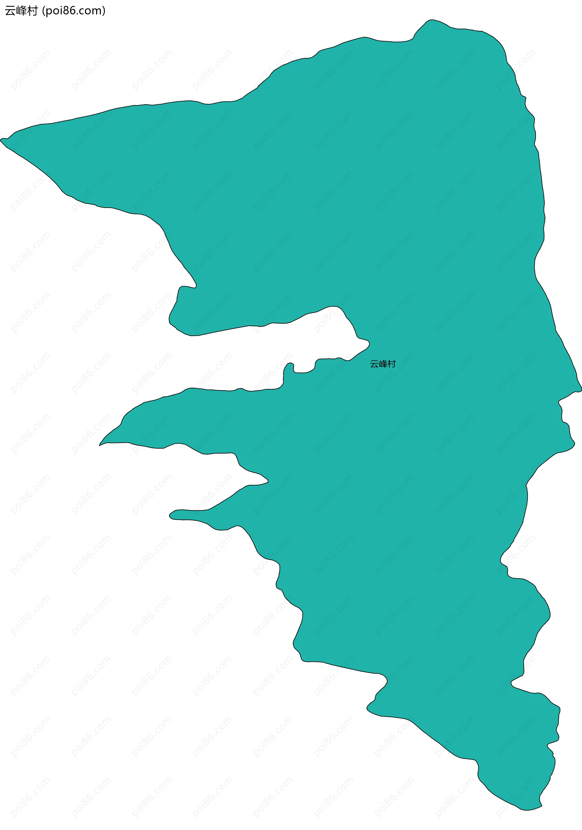 云峰村边界地图
