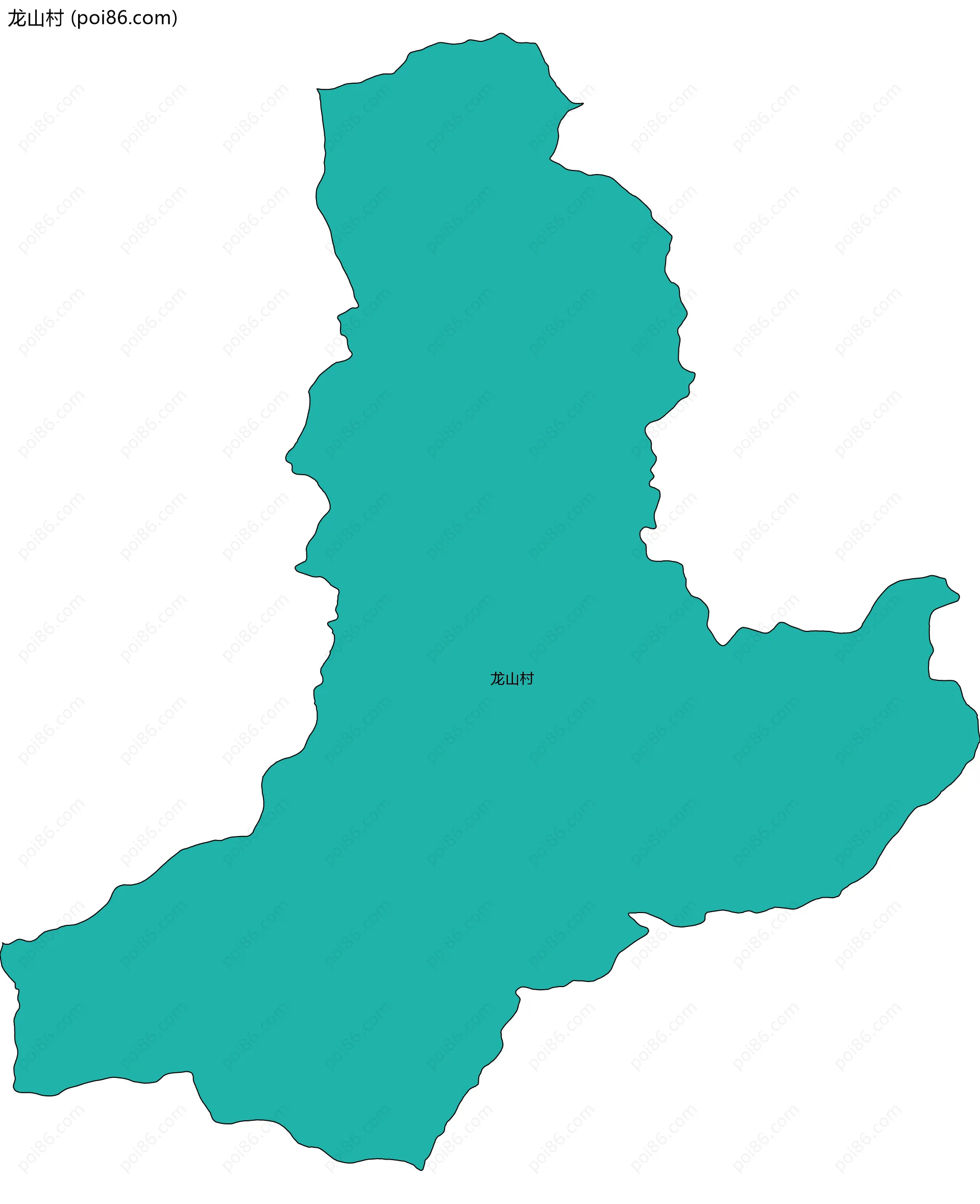 龙山村边界地图
