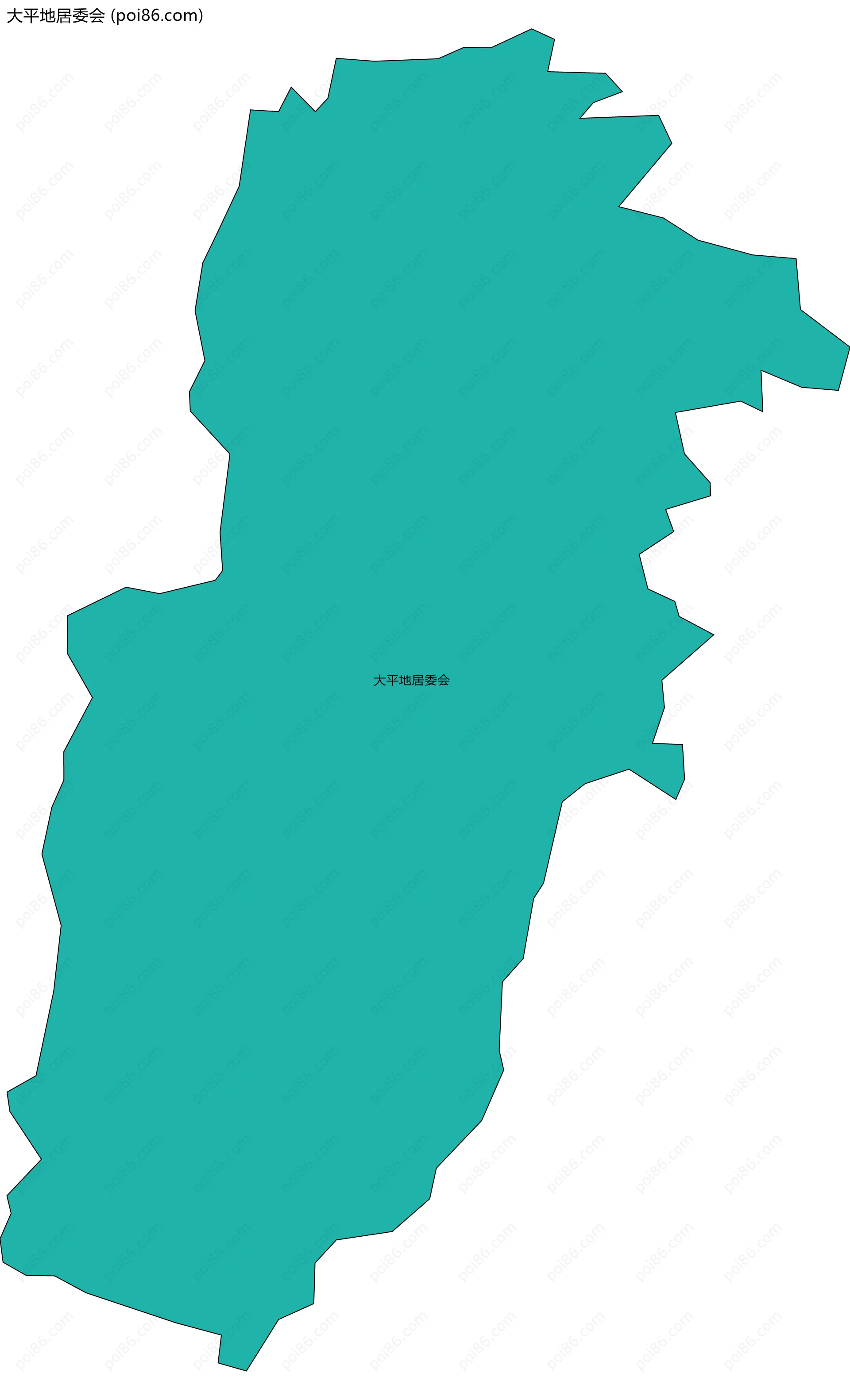 大平地居委会边界地图