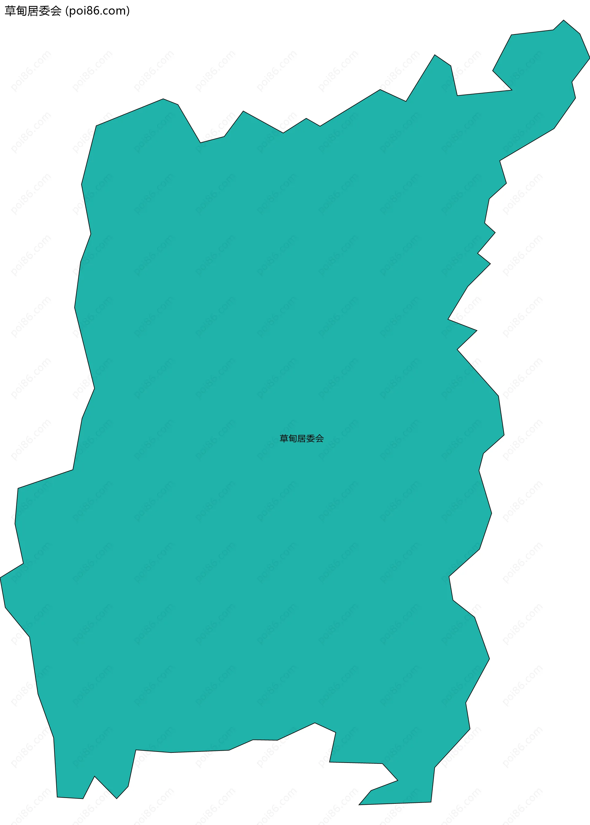 草甸居委会边界地图