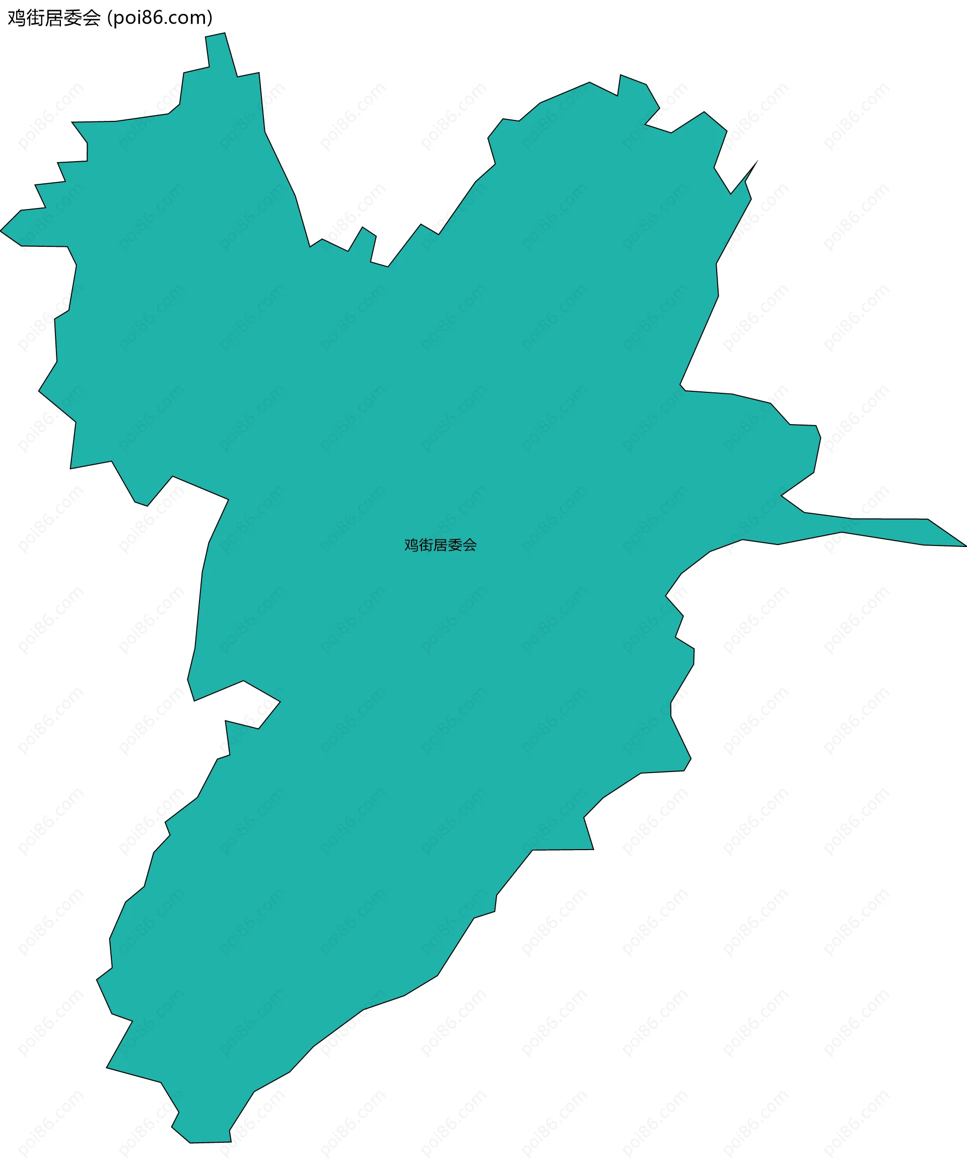 鸡街居委会边界地图