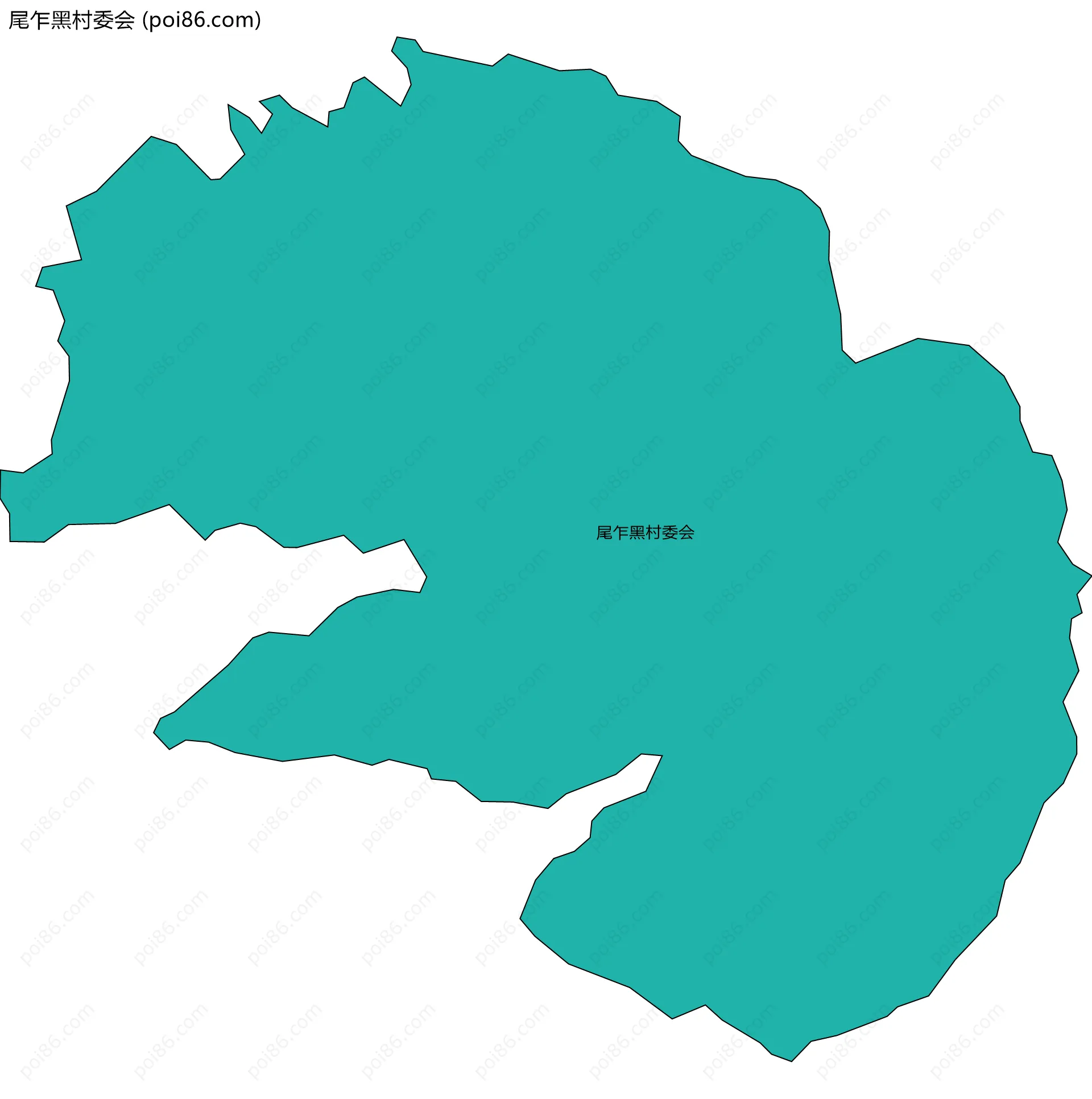 尾乍黑村委会边界地图