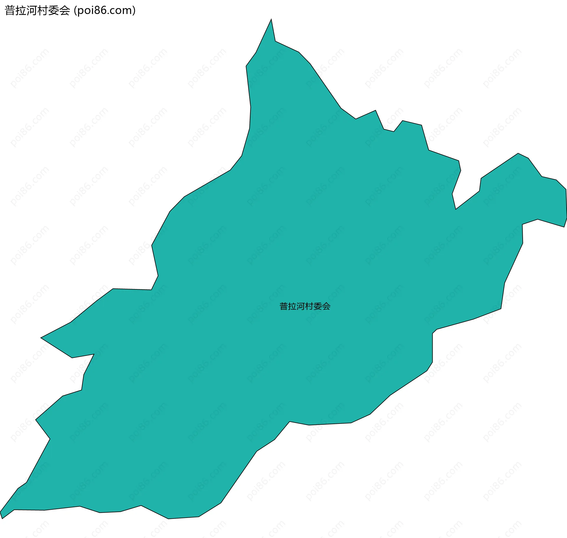 普拉河村委会边界地图