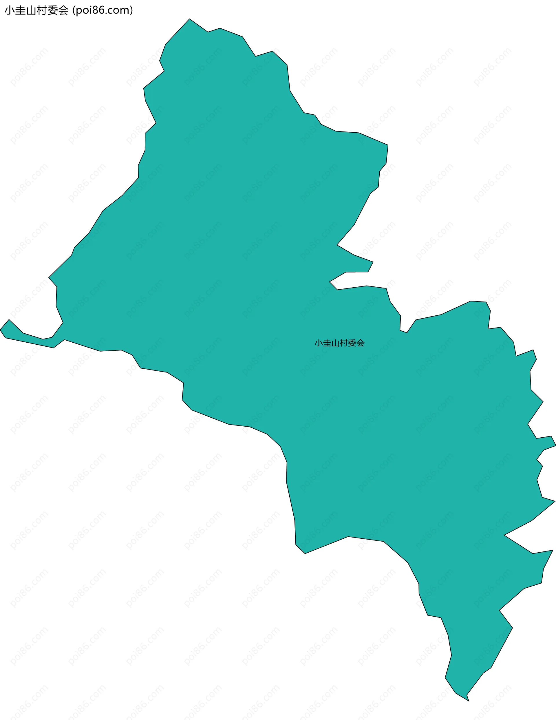 小圭山村委会边界地图