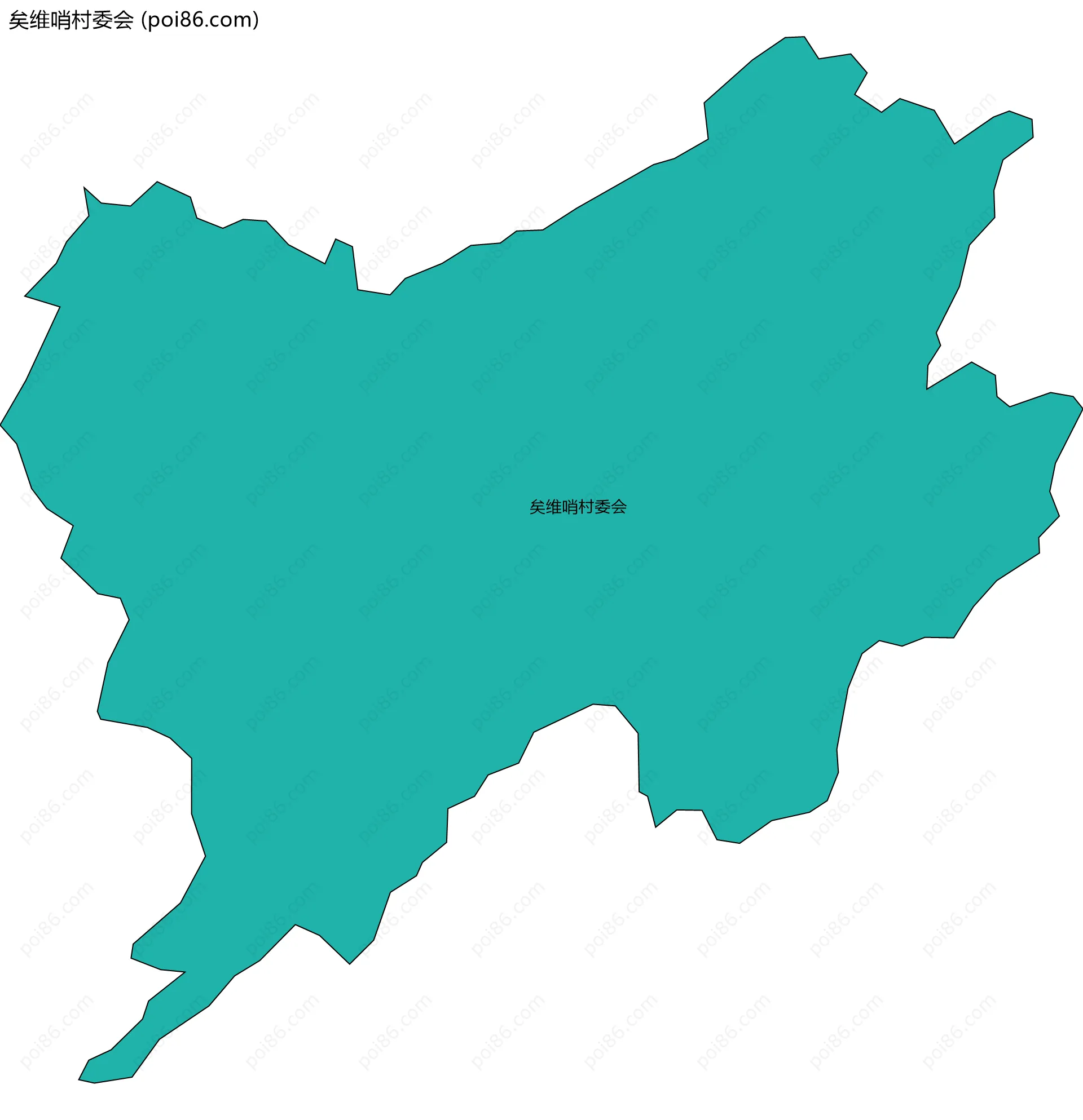 矣维哨村委会边界地图