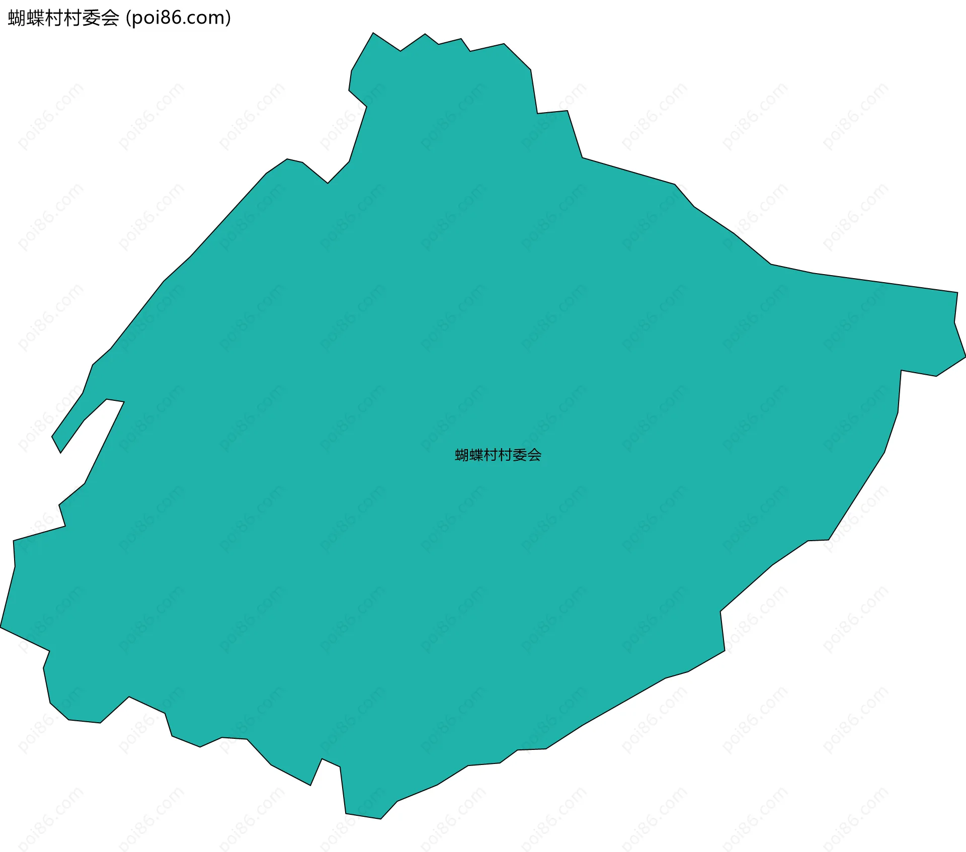 蝴蝶村村委会边界地图