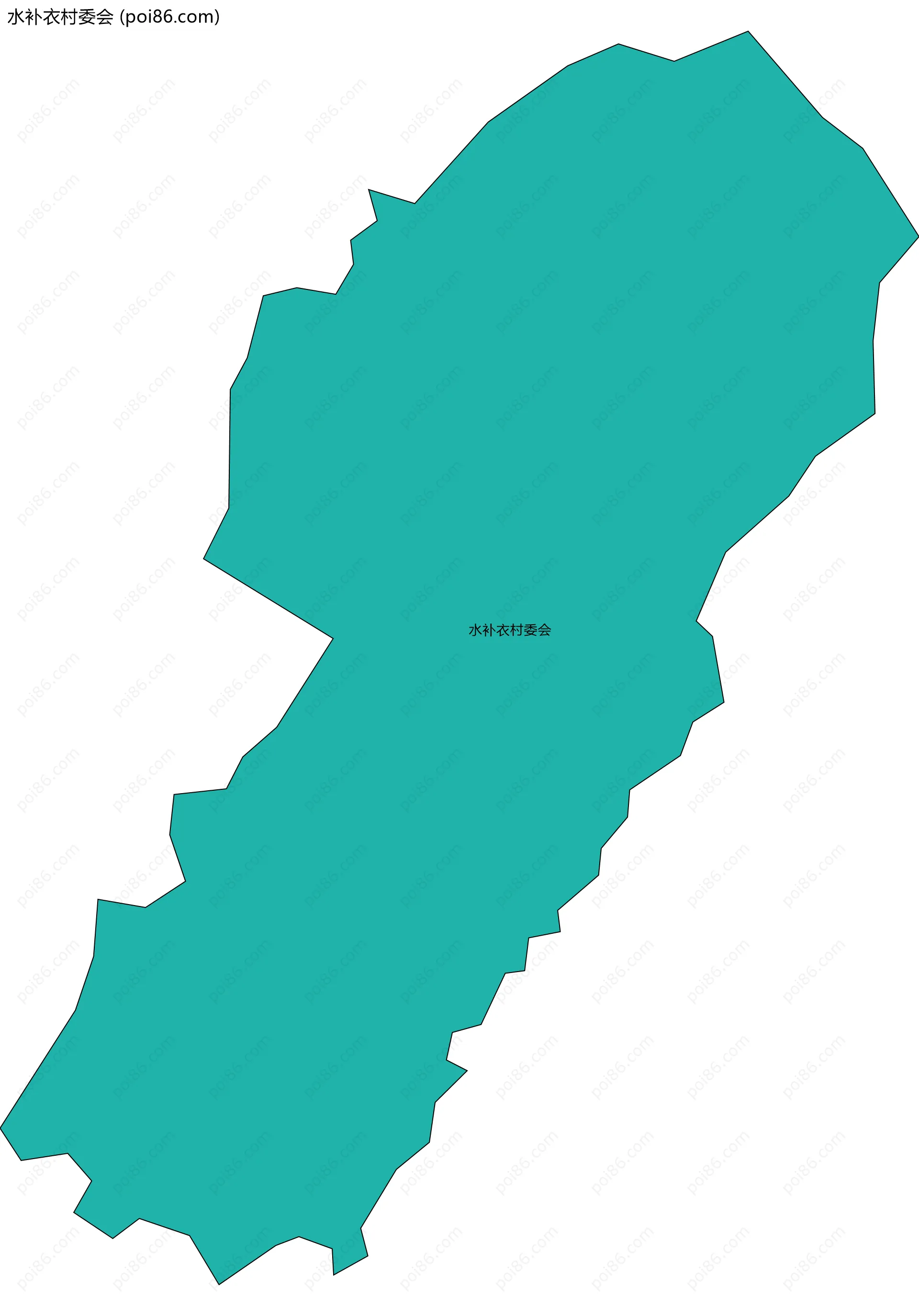 水补衣村委会边界地图