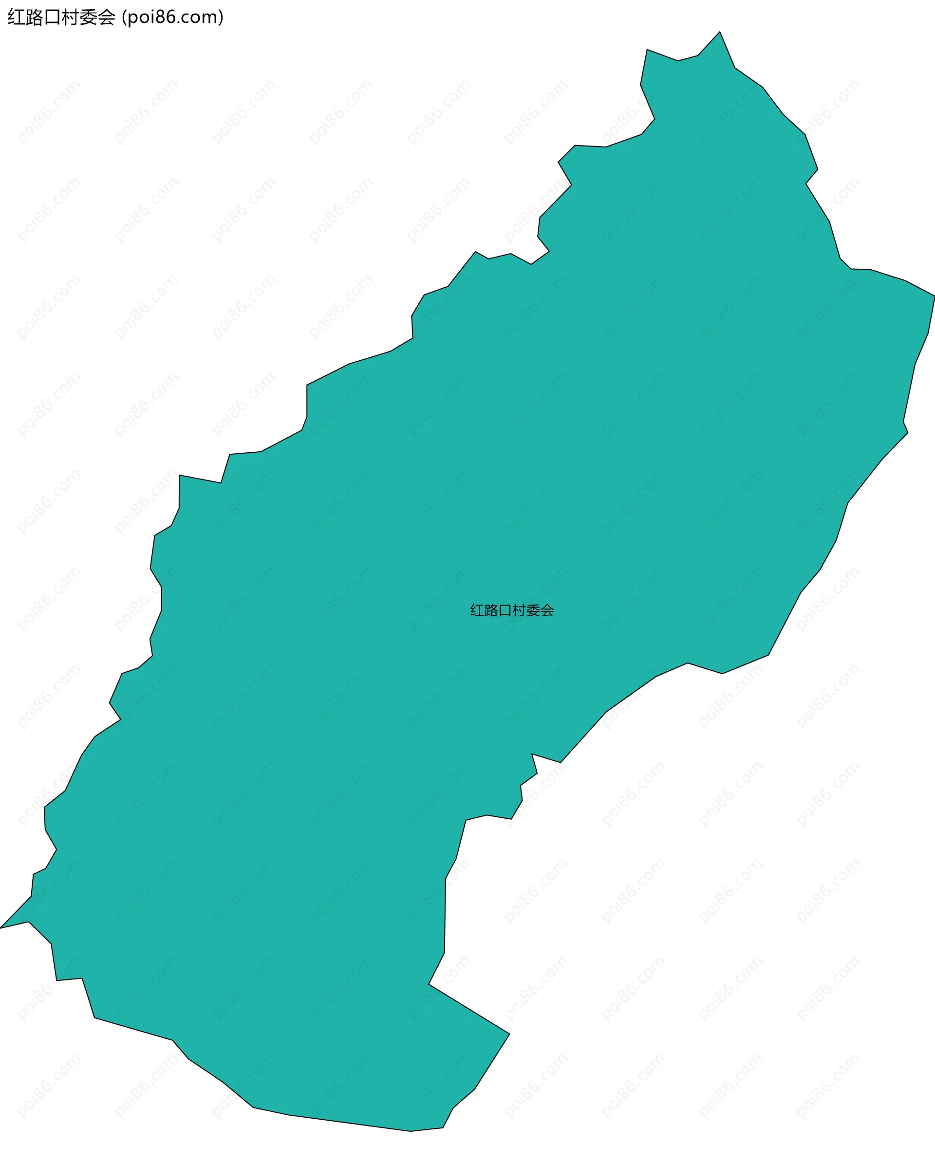 红路口村委会边界地图