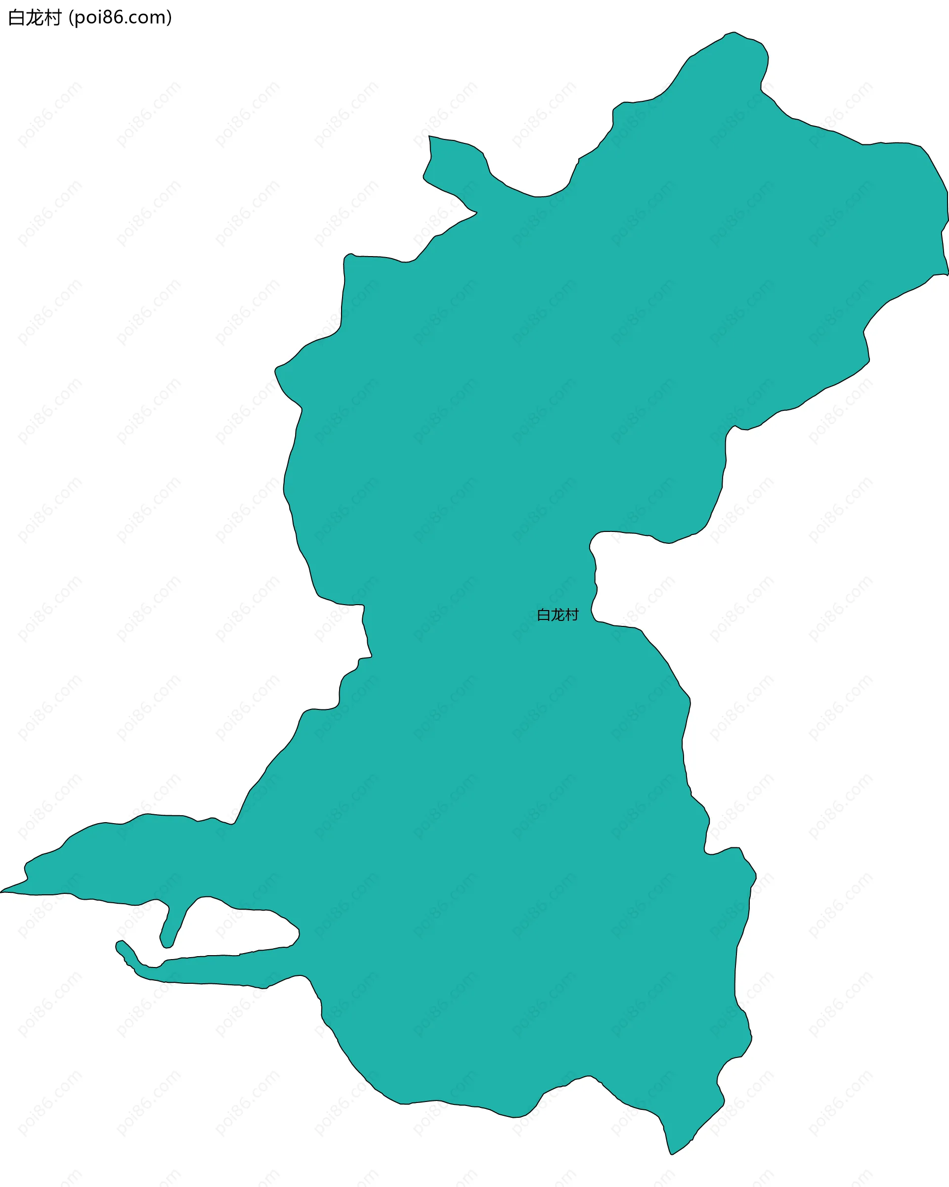 白龙村边界地图