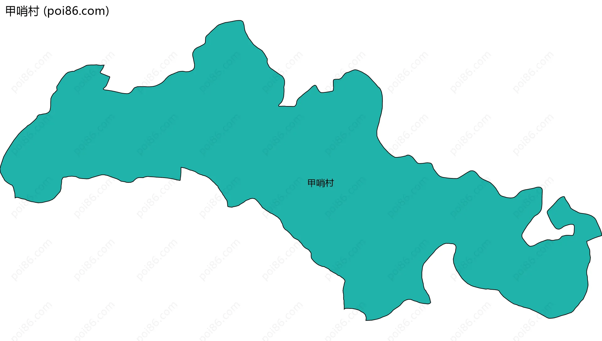 甲哨村边界地图