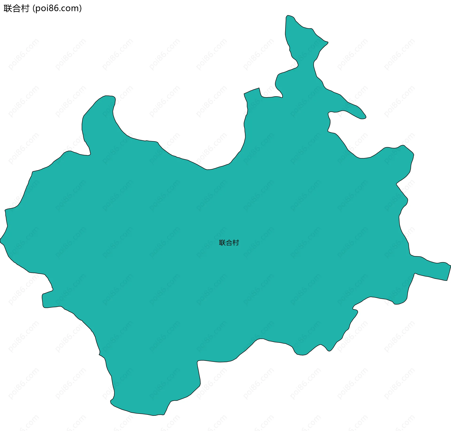 联合村边界地图