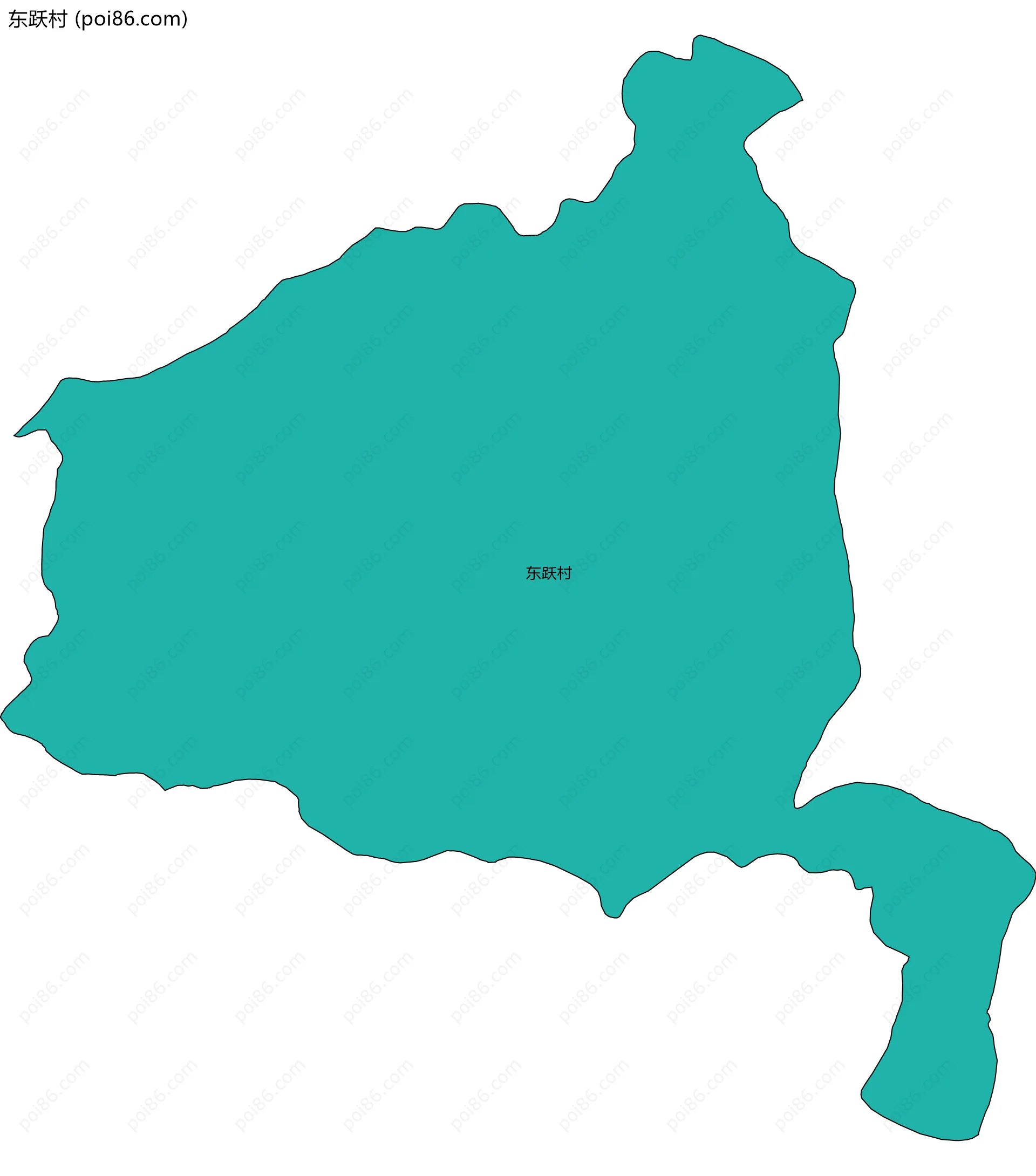 东跃村边界地图