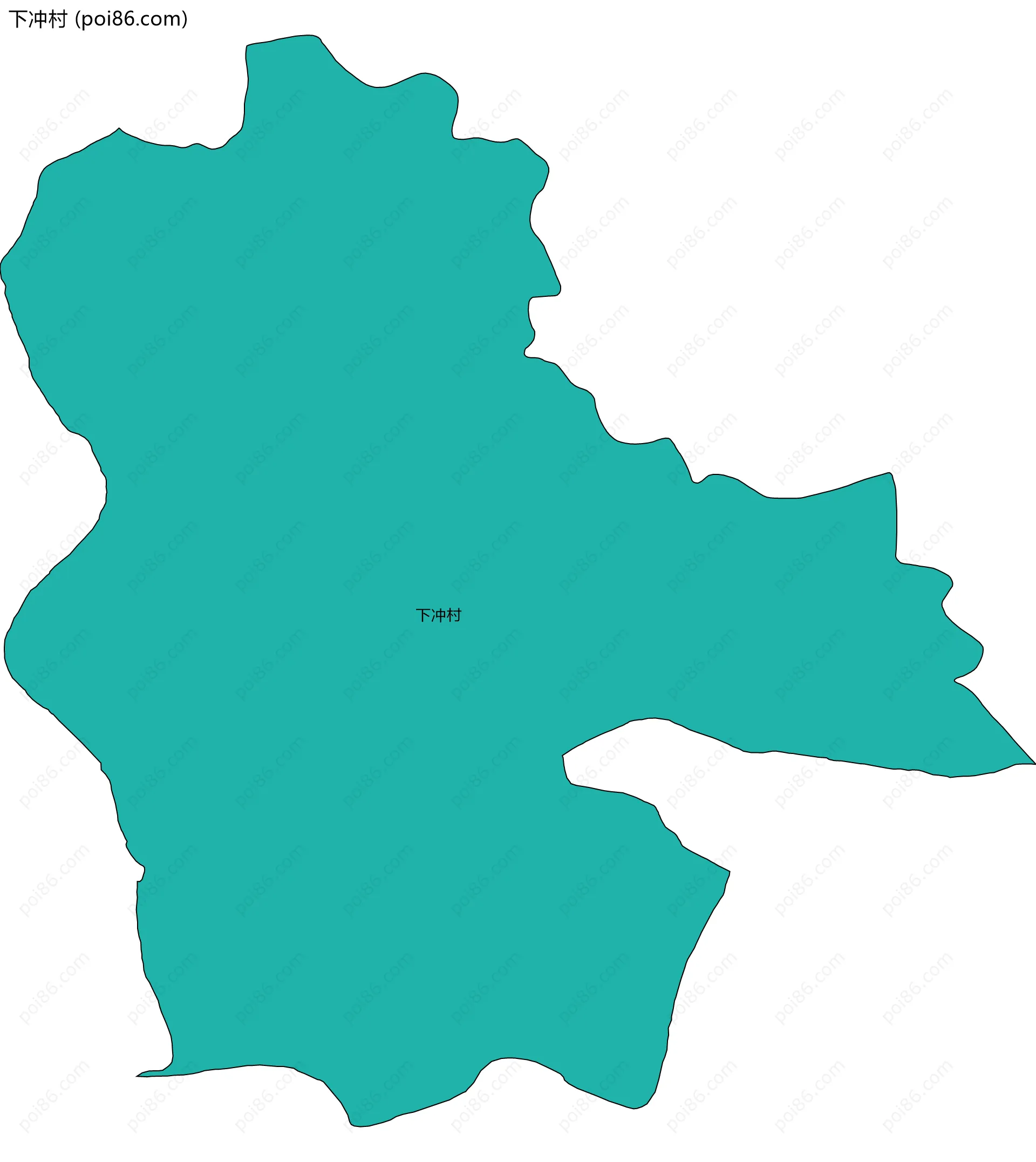 下冲村边界地图