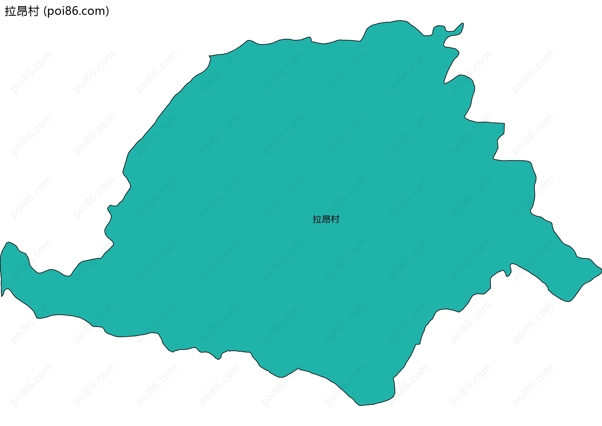 拉昂村边界地图
