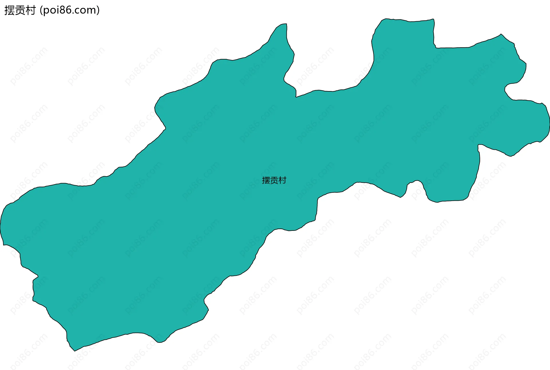 摆贡村边界地图