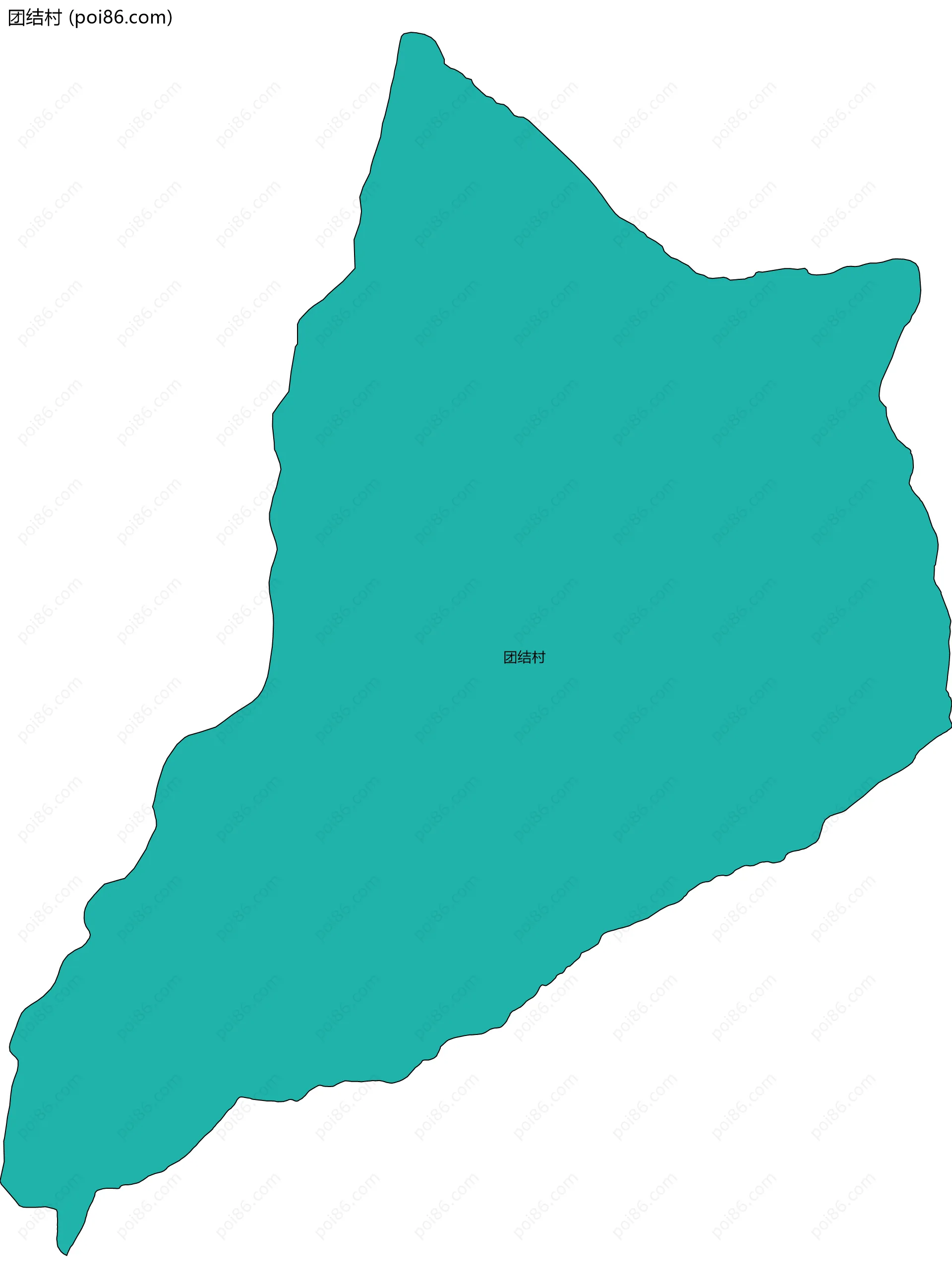 团结村边界地图