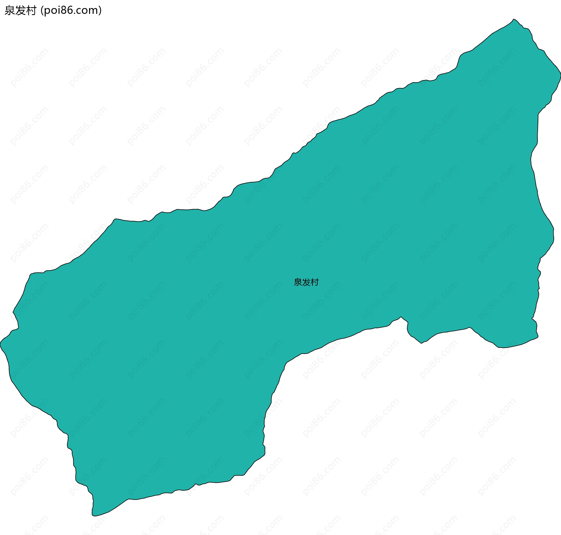 泉发村边界地图