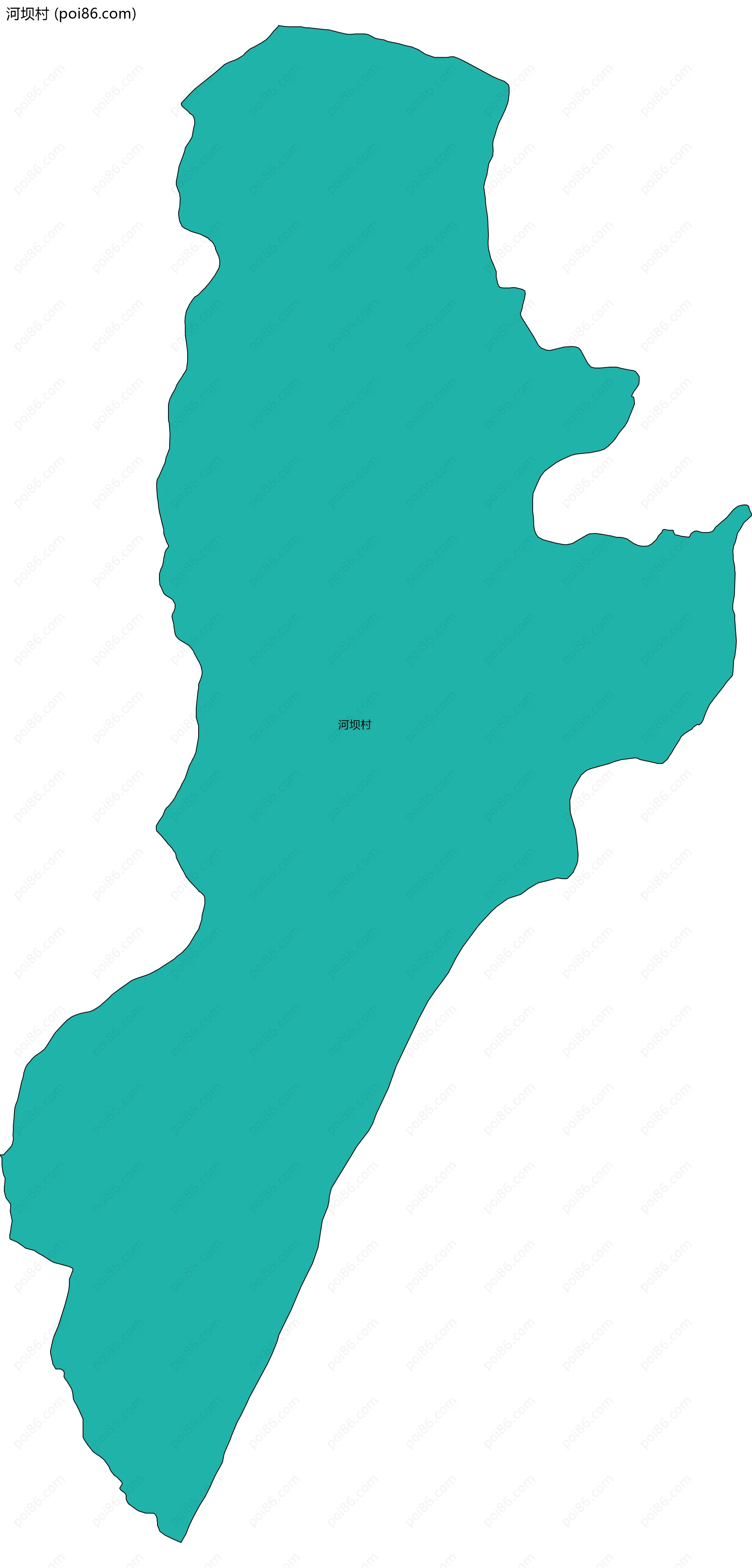 河坝村边界地图