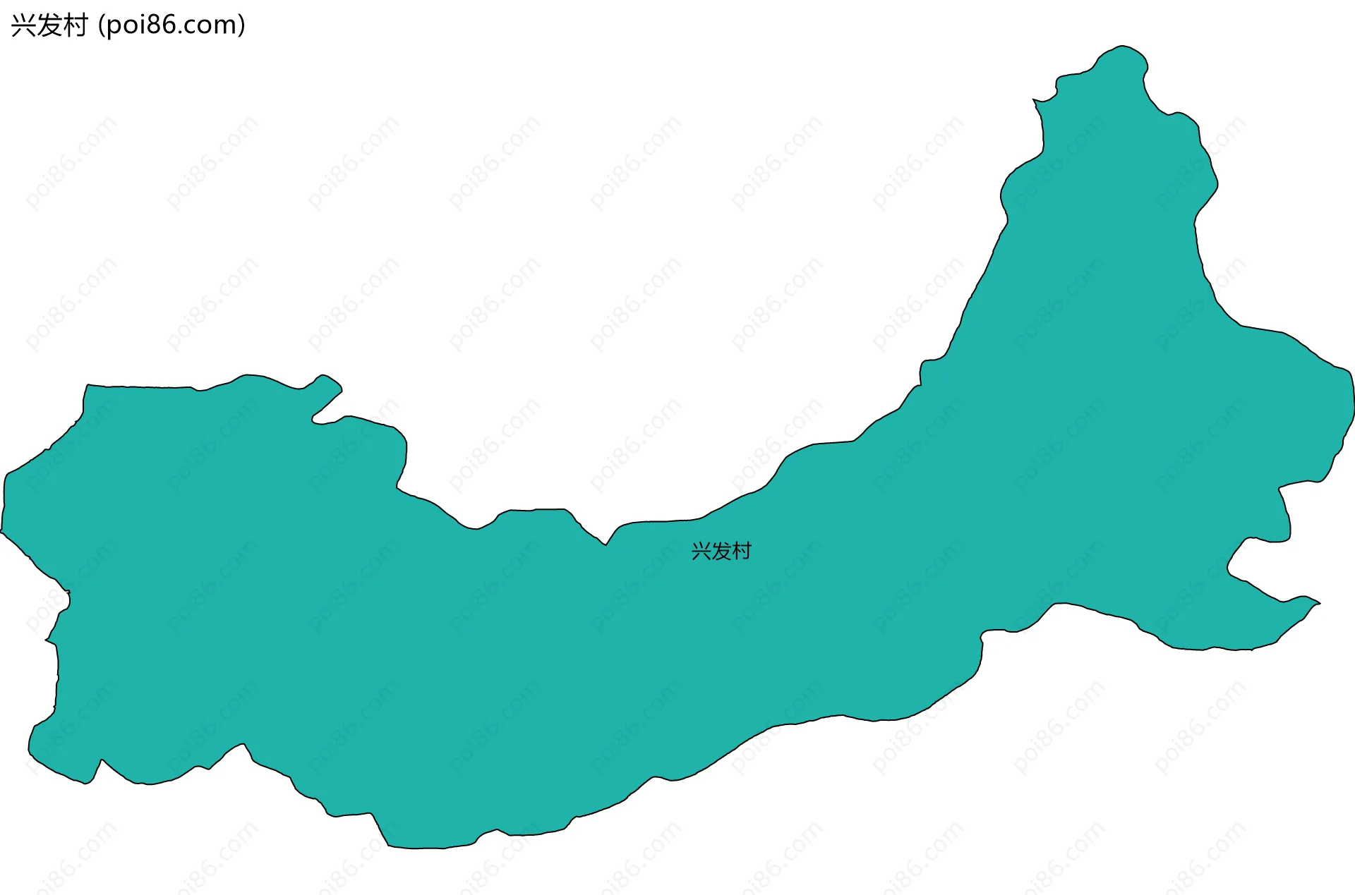 兴发村边界地图