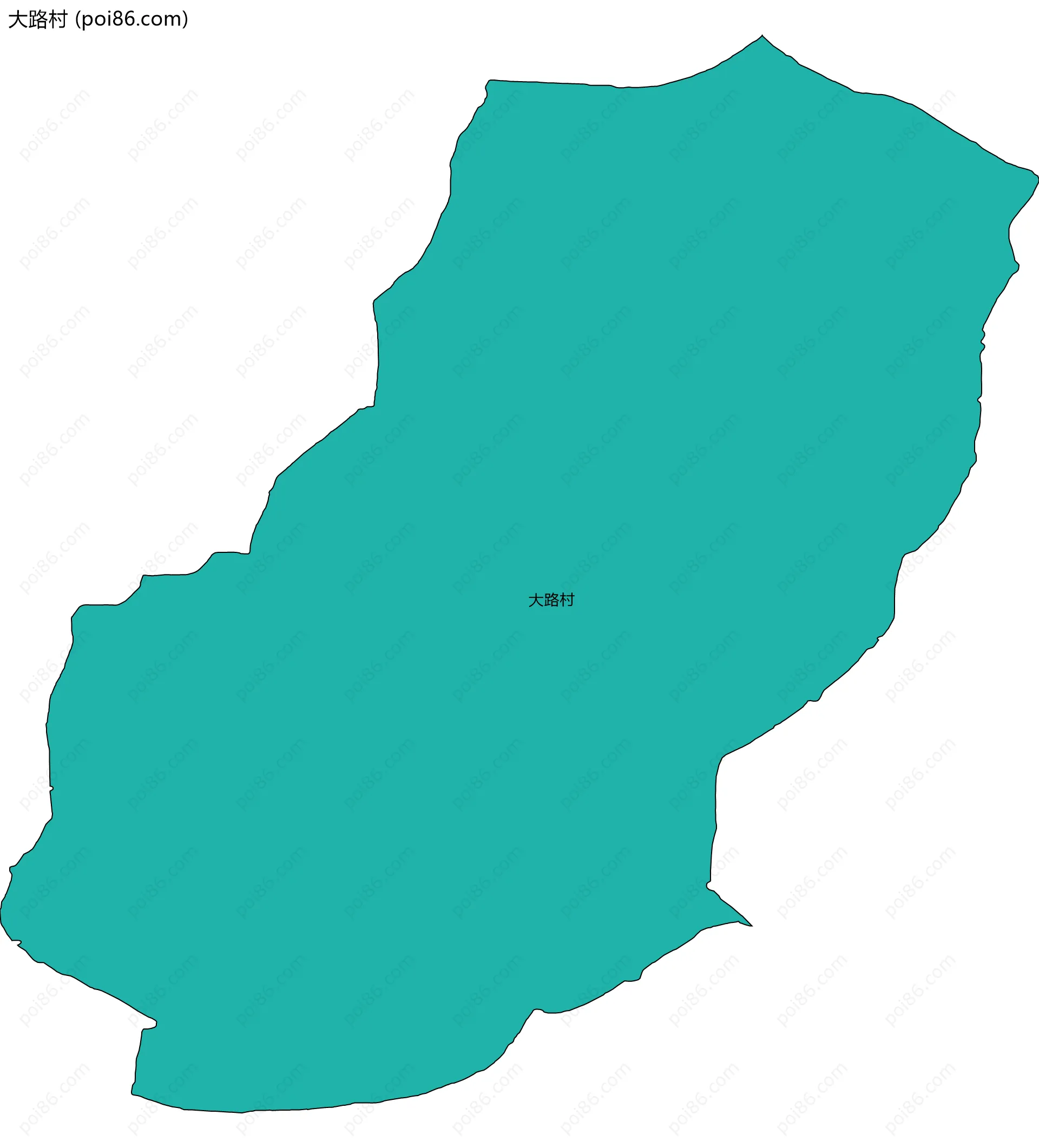 大路村边界地图