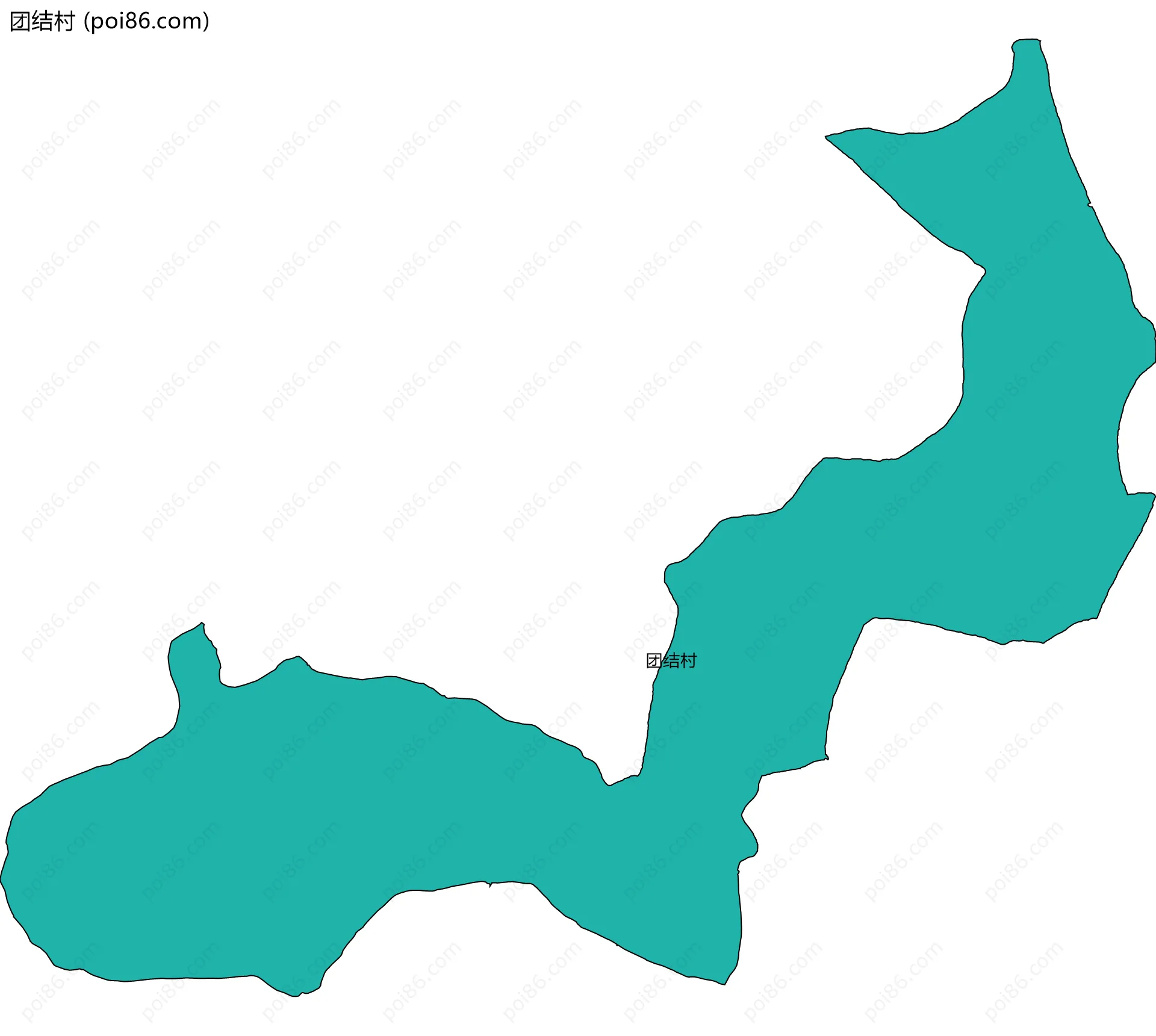 团结村边界地图