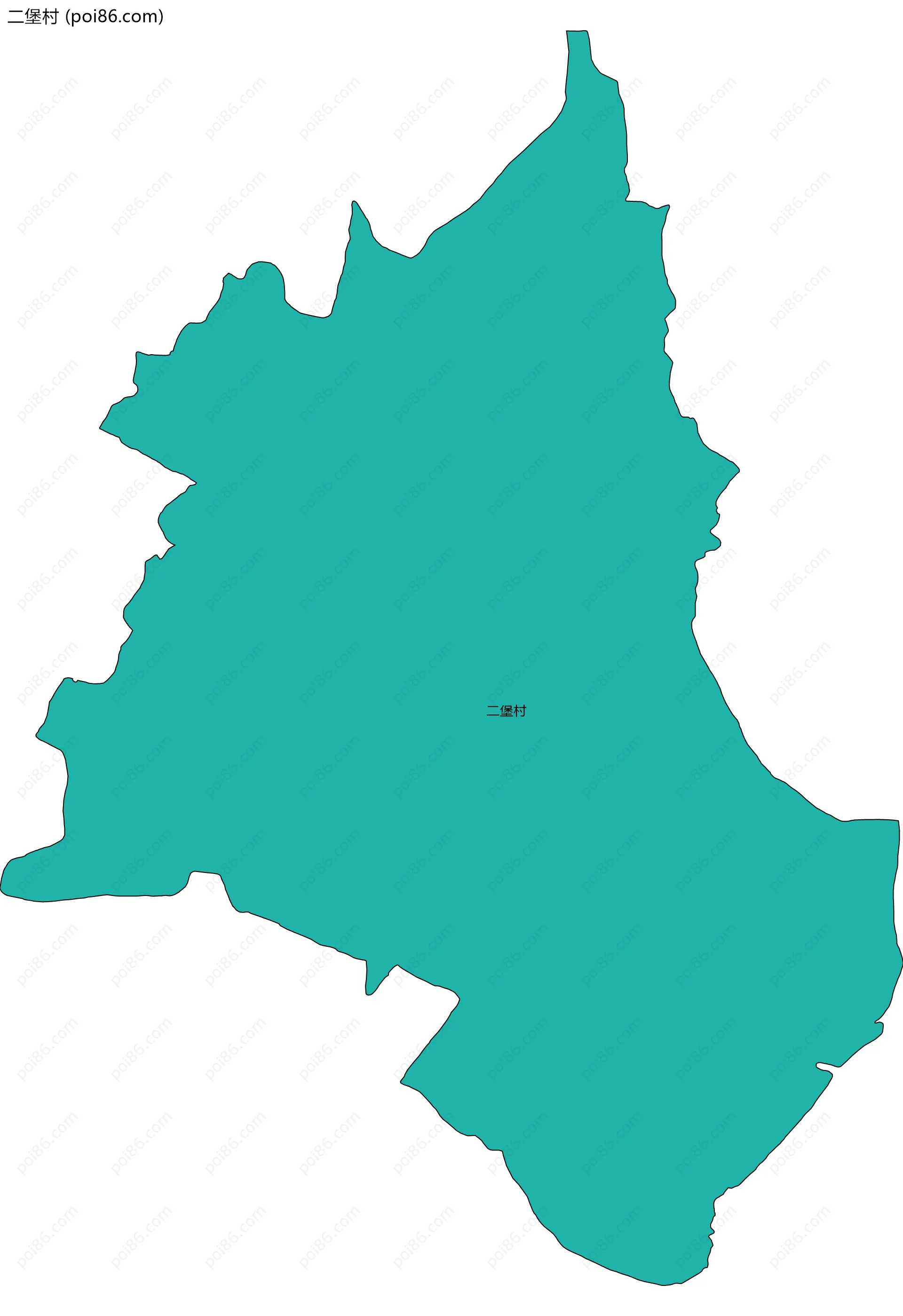 二堡村边界地图