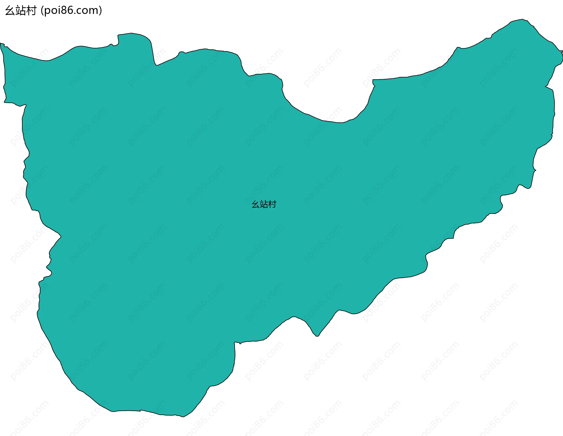 幺站村边界地图