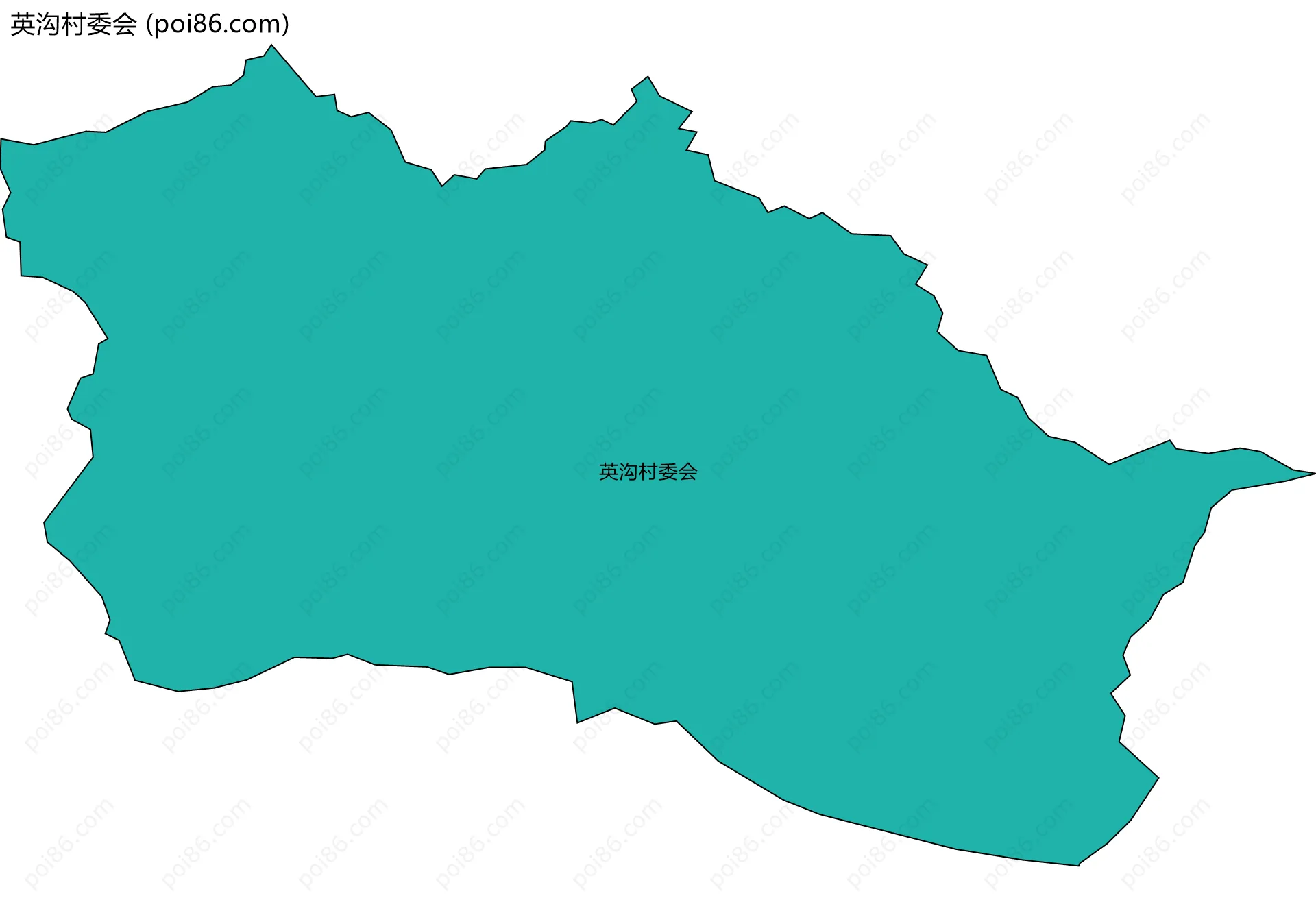 英沟村委会边界地图