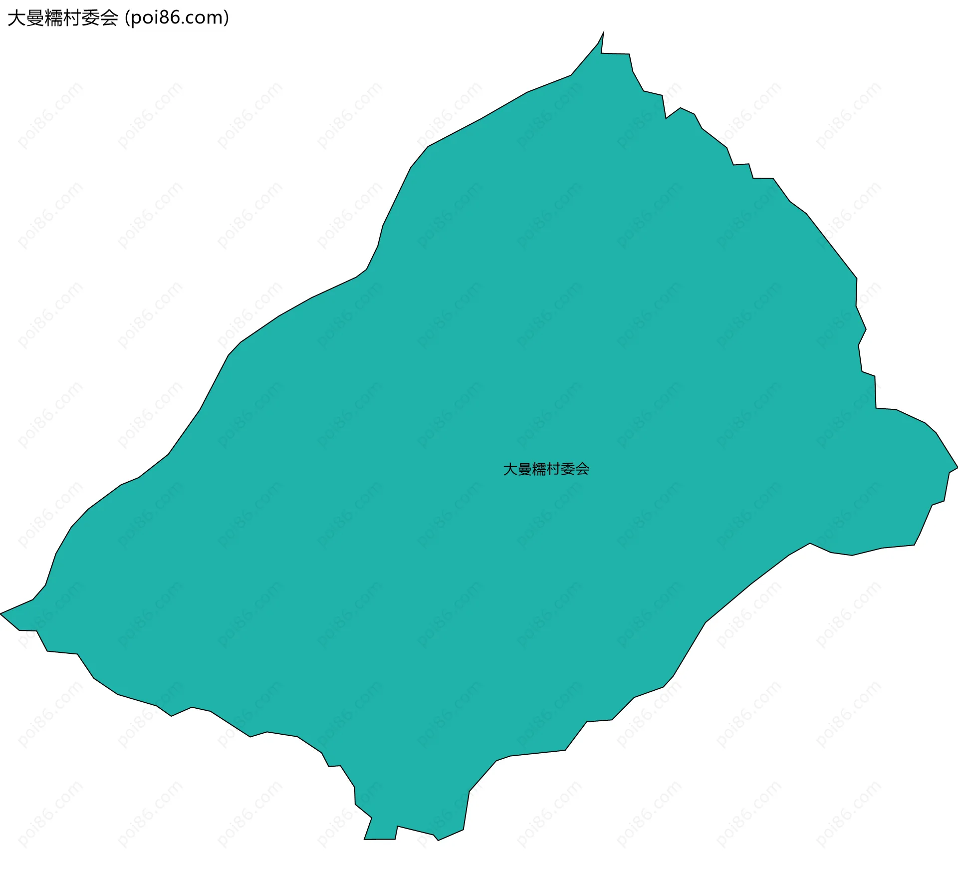 大曼糯村委会边界地图
