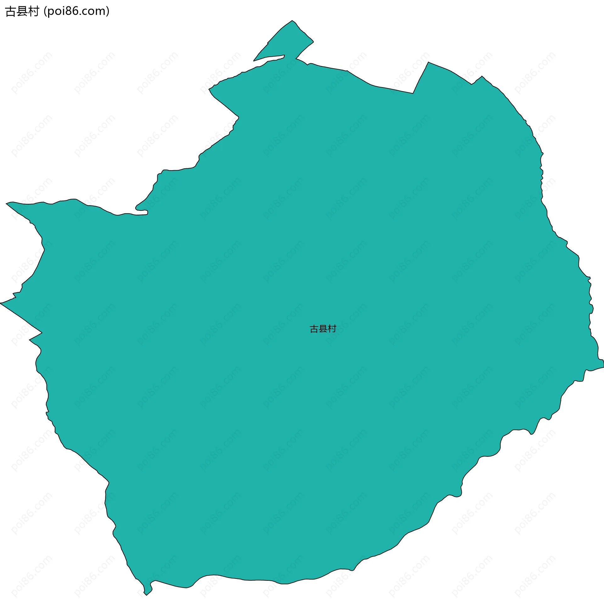 古县村边界地图