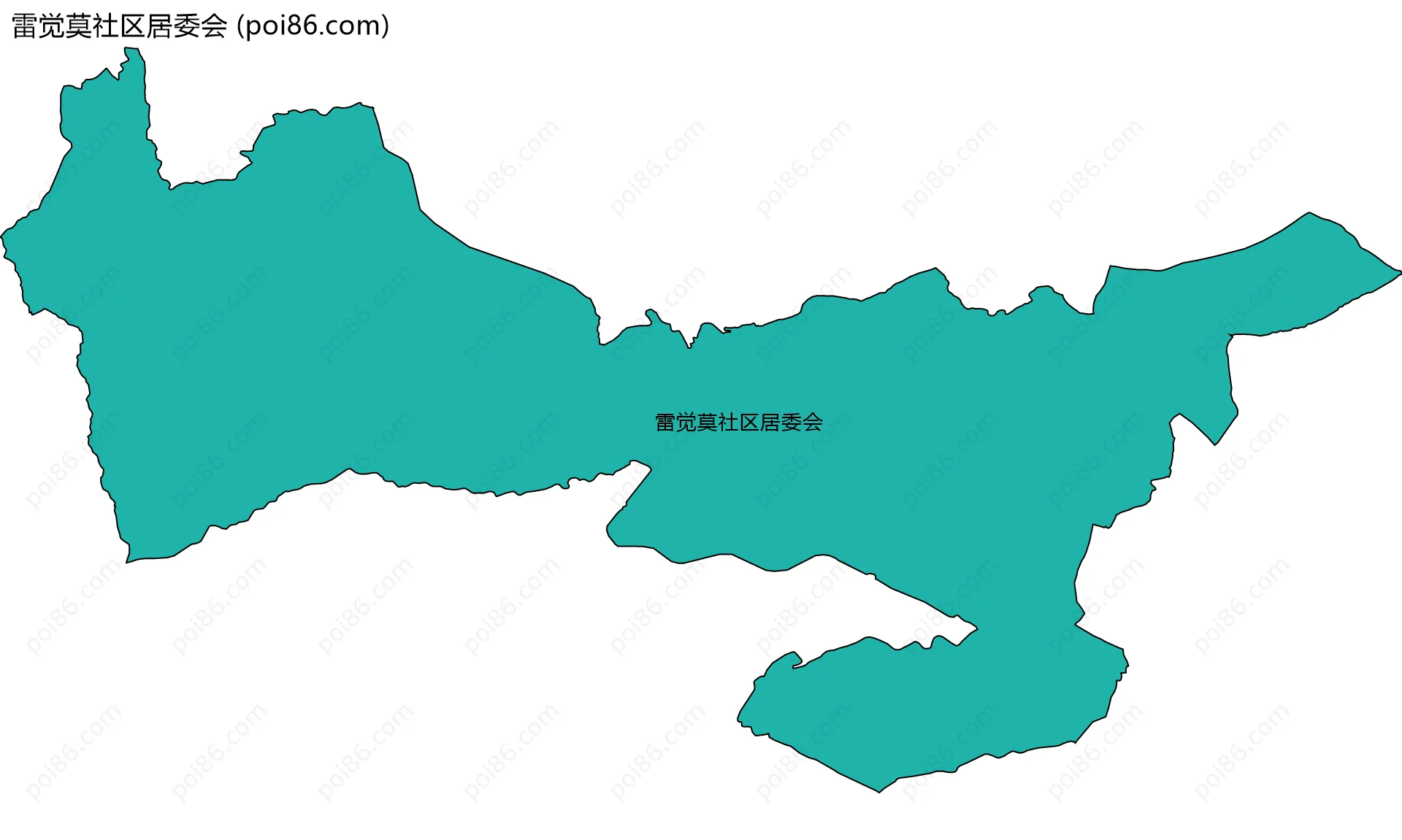 雷觉莫社区居委会边界地图