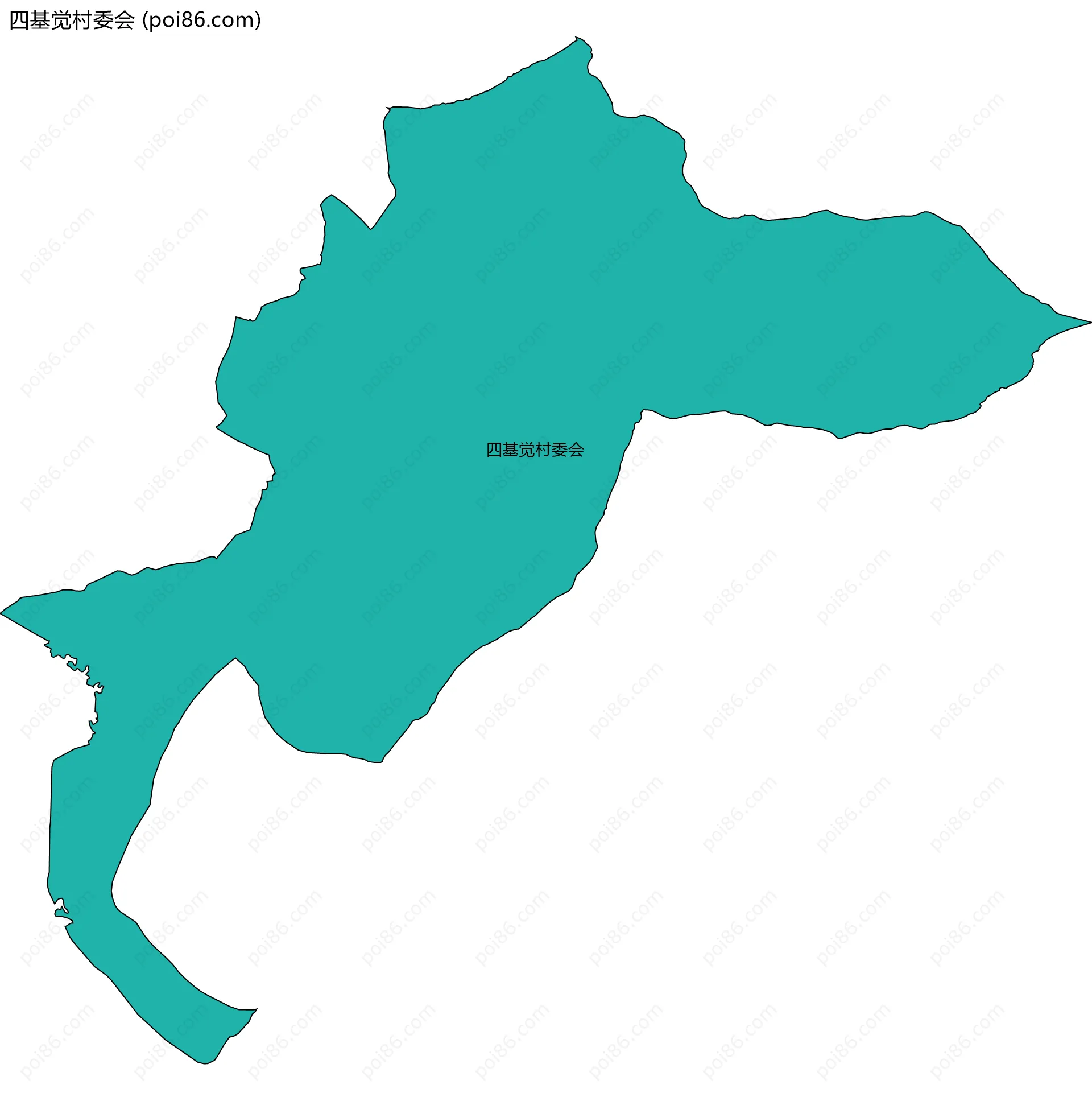 四基觉村委会边界地图