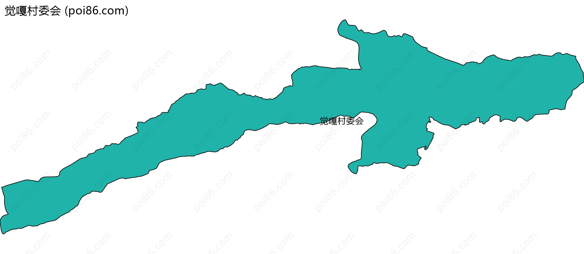 觉嘎村委会边界地图