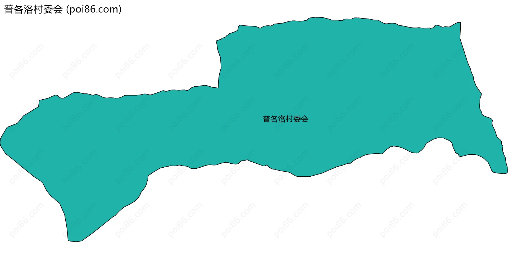 普各洛村委会边界地图