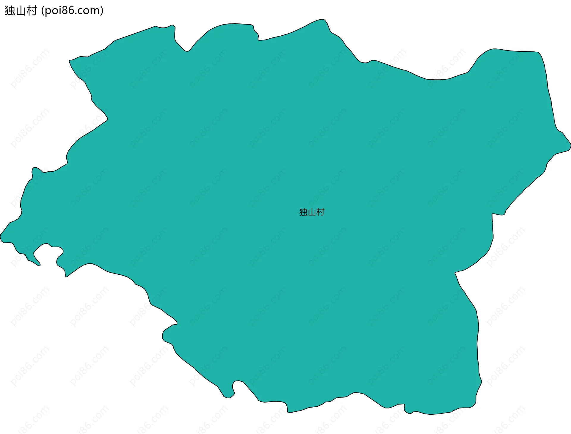 独山村边界地图