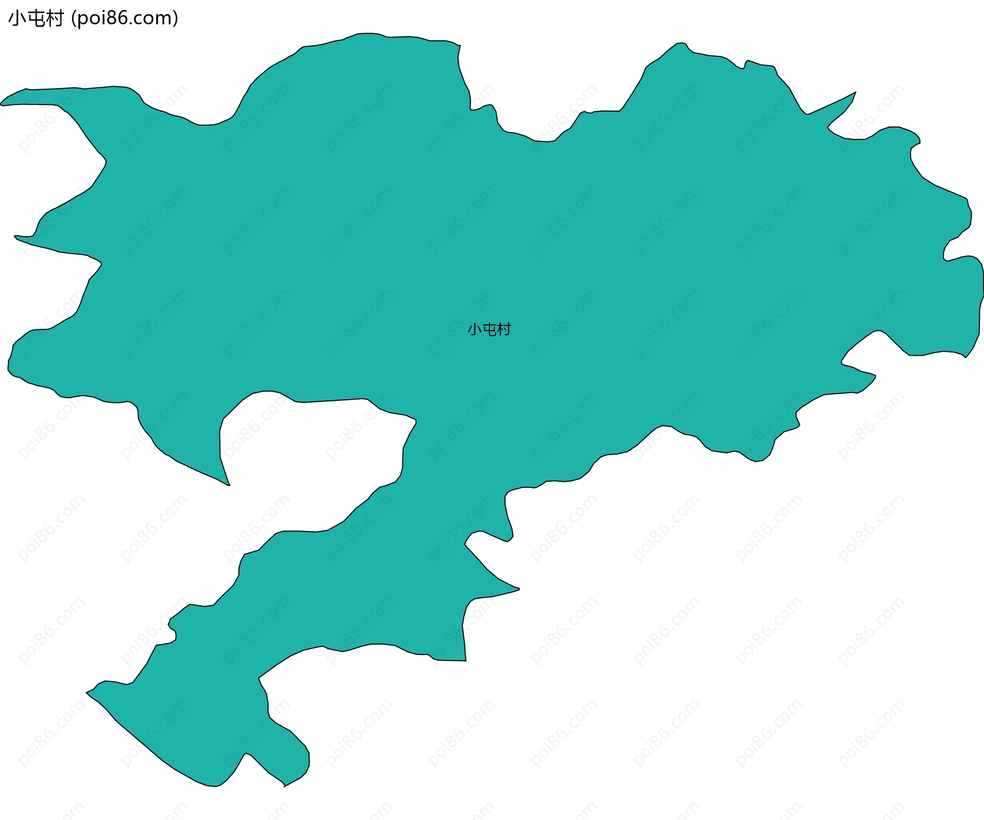 小屯村边界地图