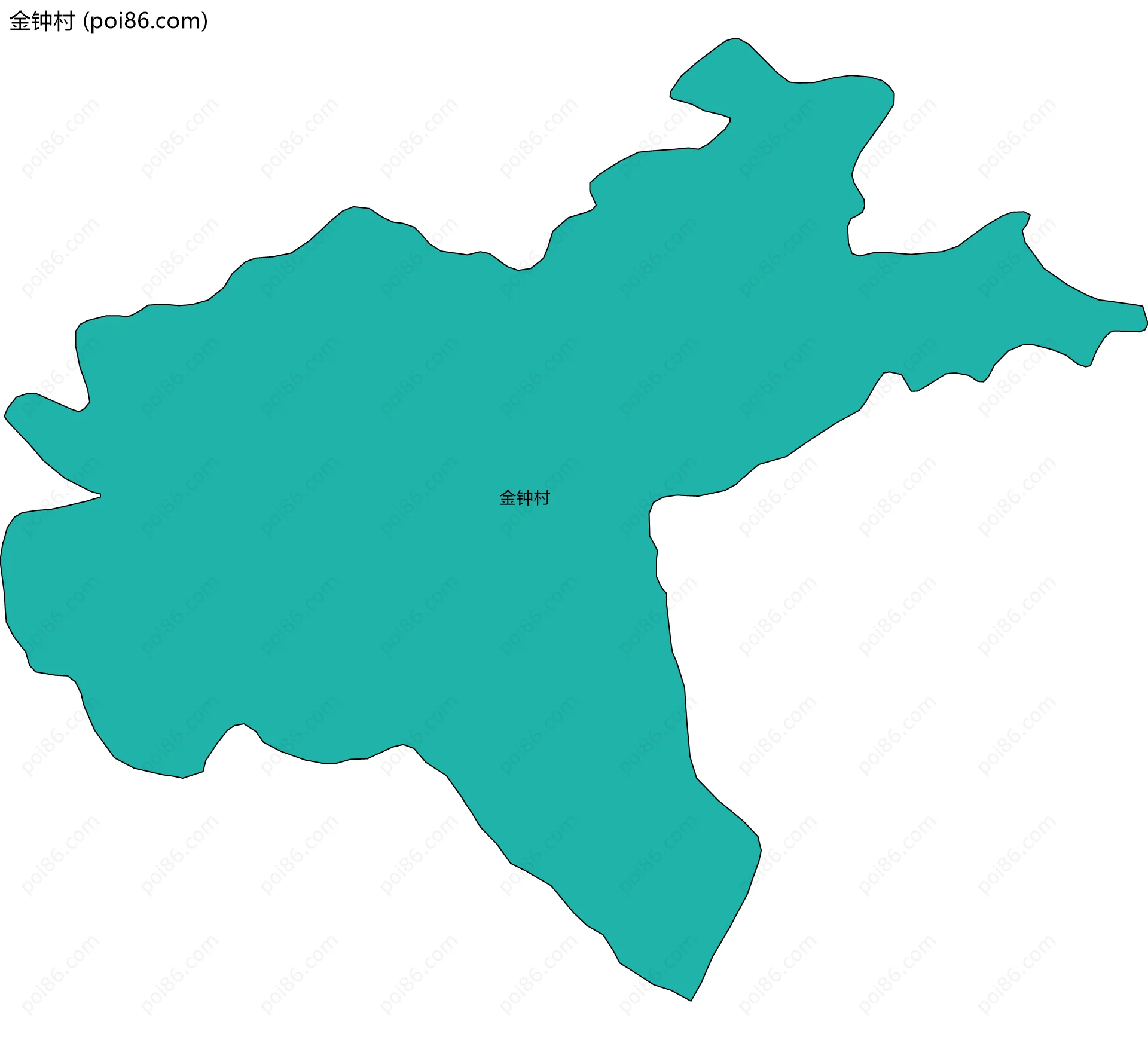 金钟村边界地图