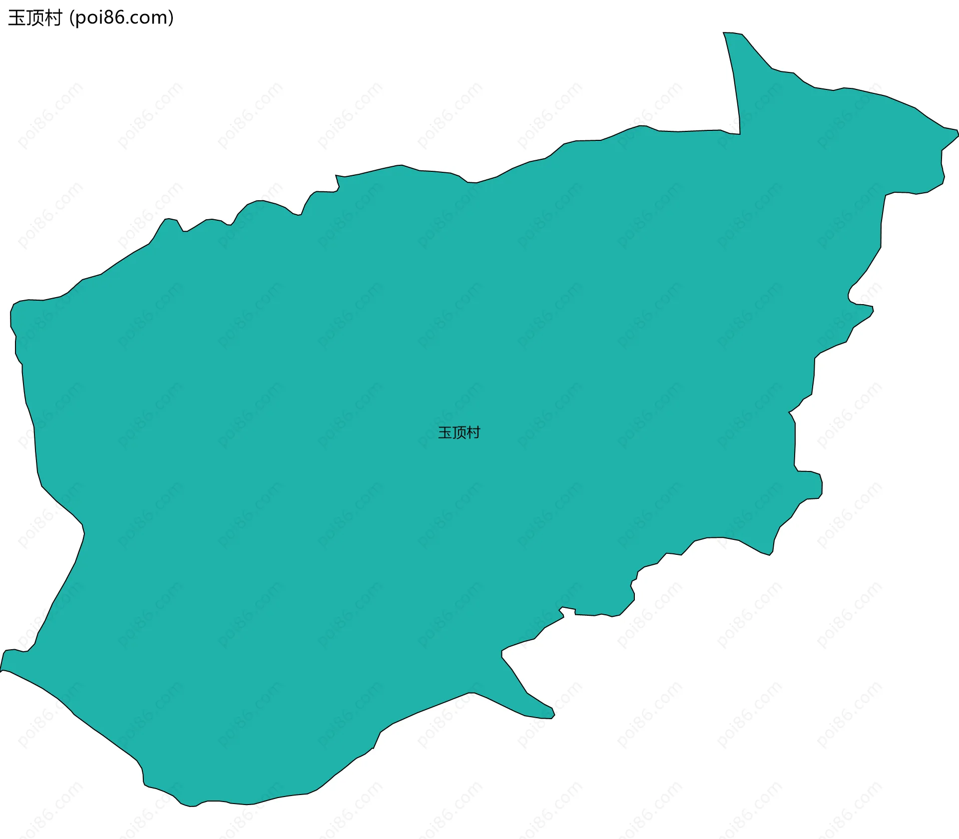 玉顶村边界地图