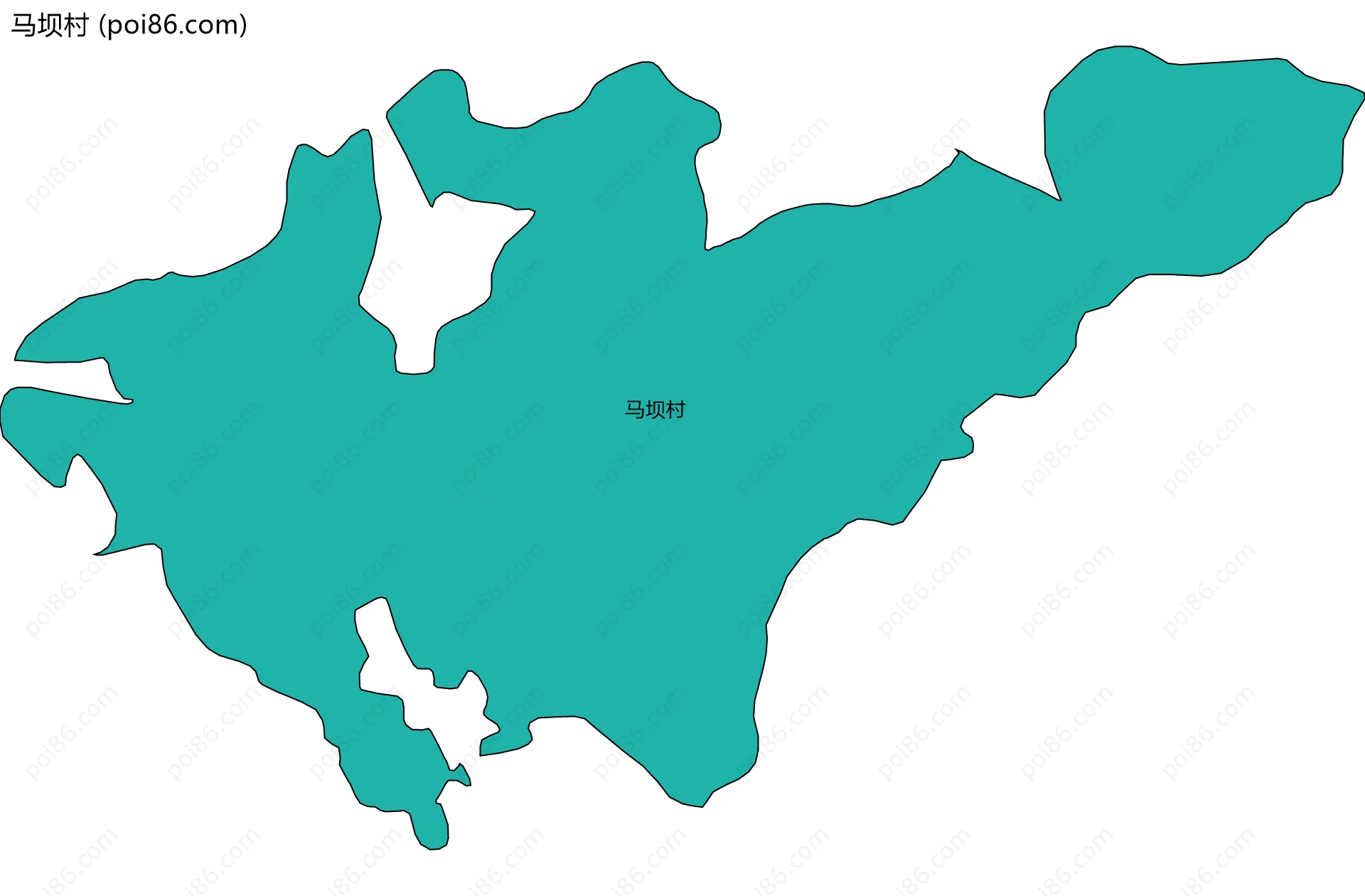 马坝村边界地图