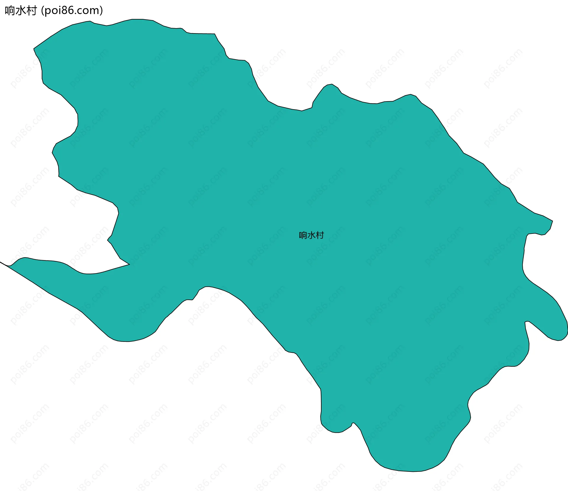 响水村边界地图