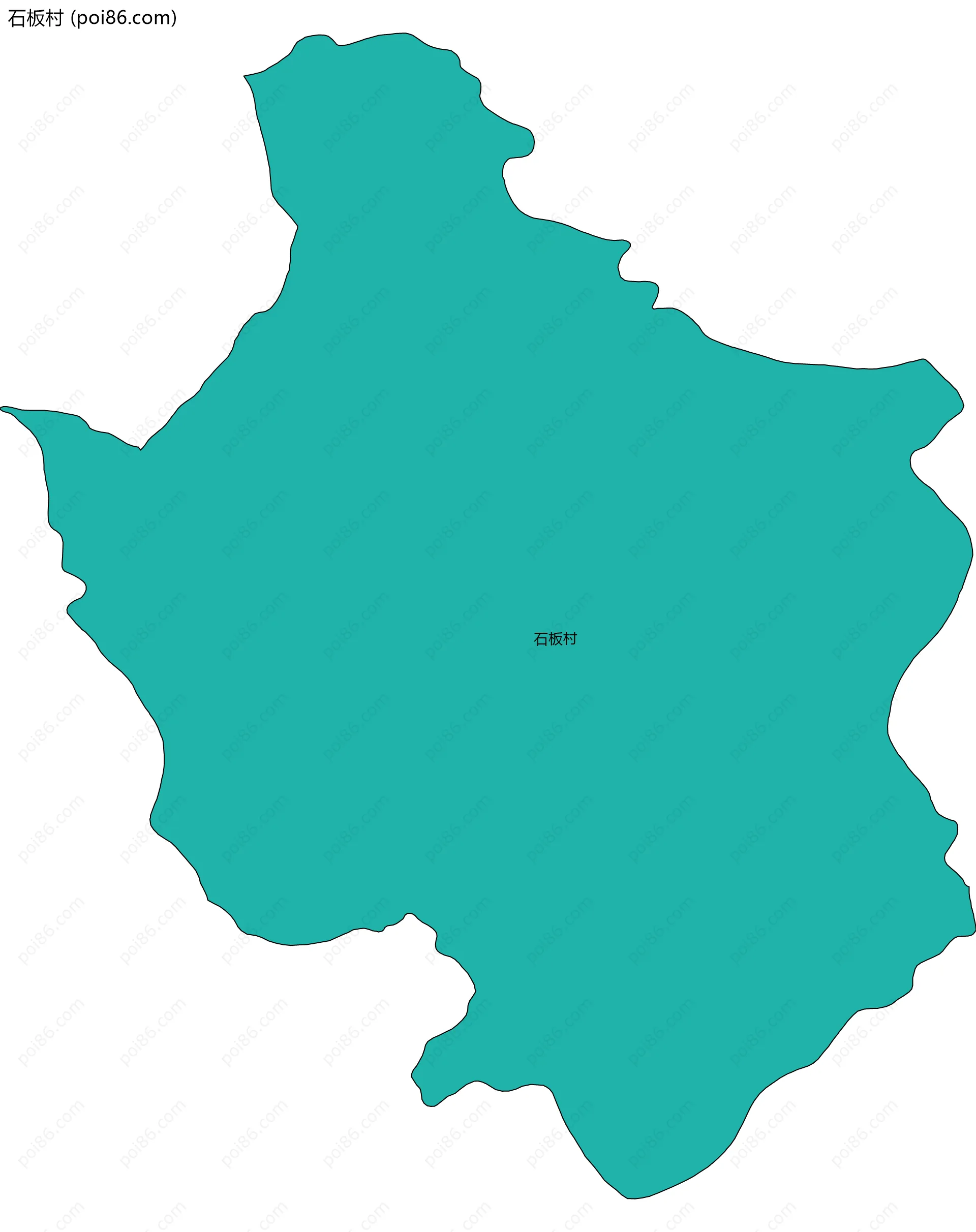 石板村边界地图