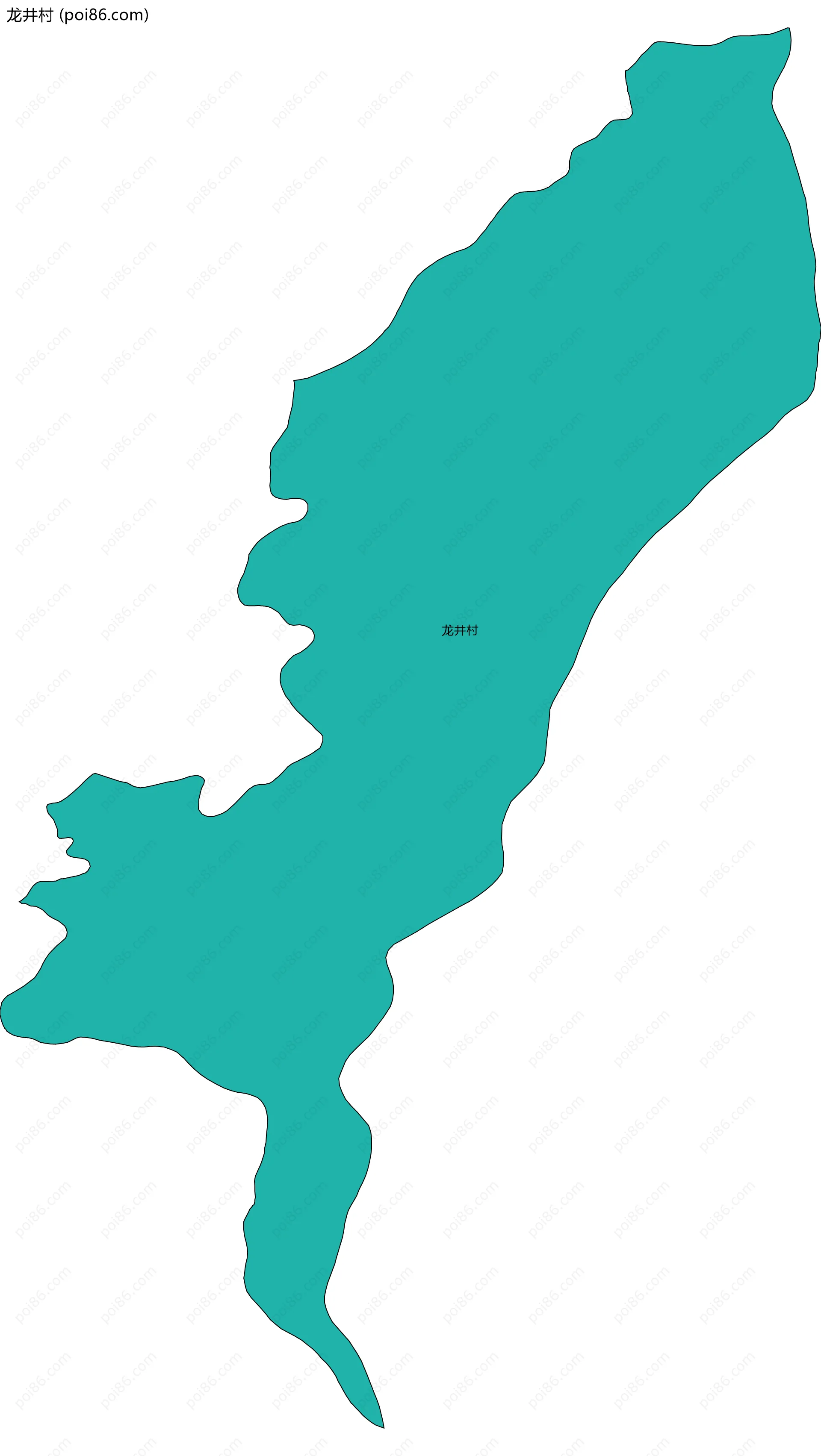 龙井村边界地图