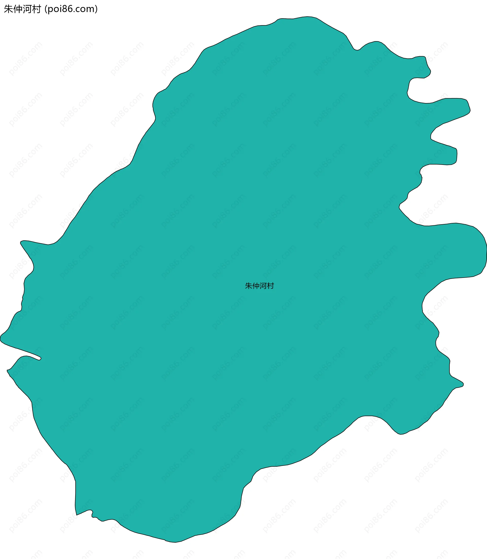 朱仲河村边界地图