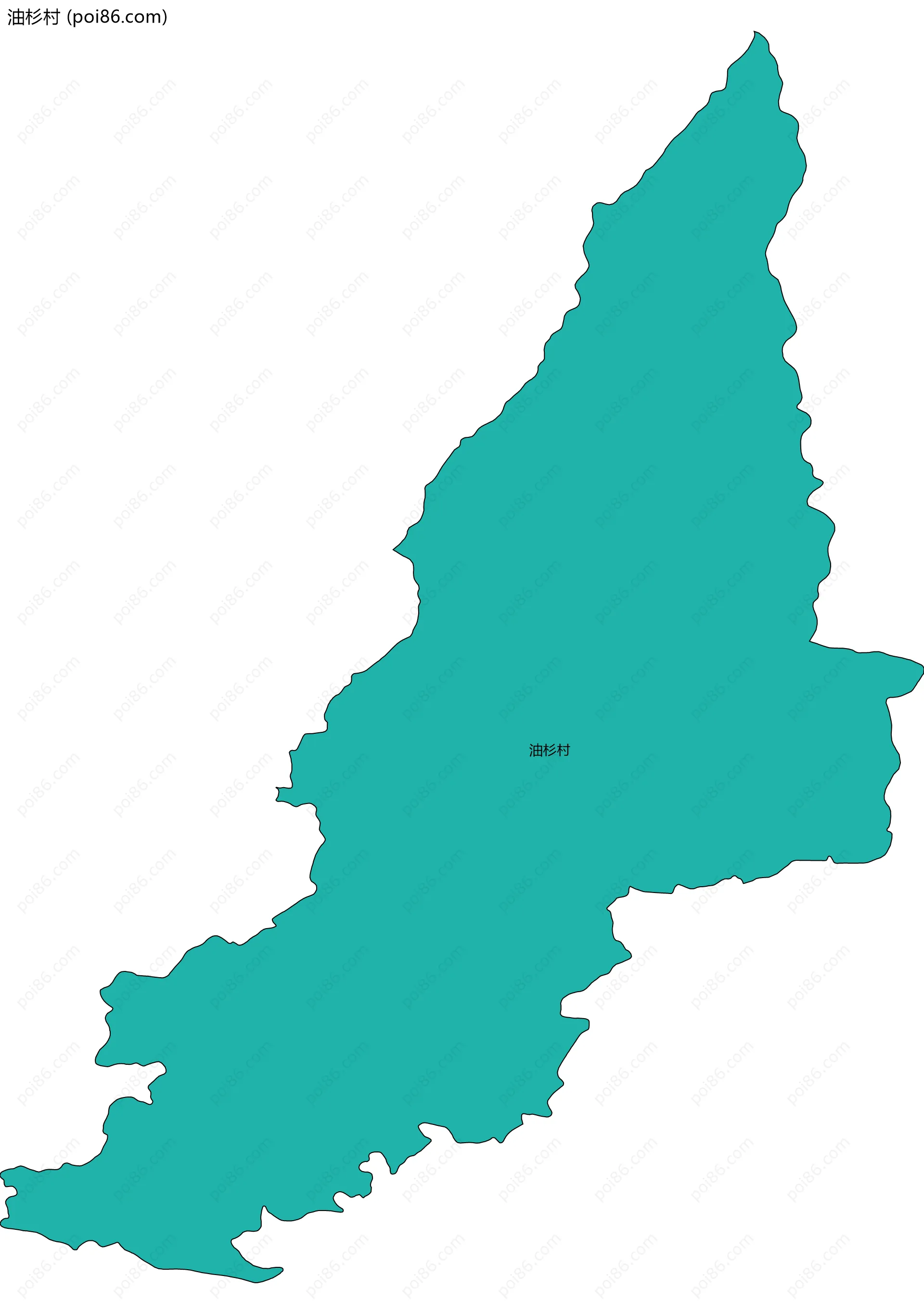 油杉村边界地图