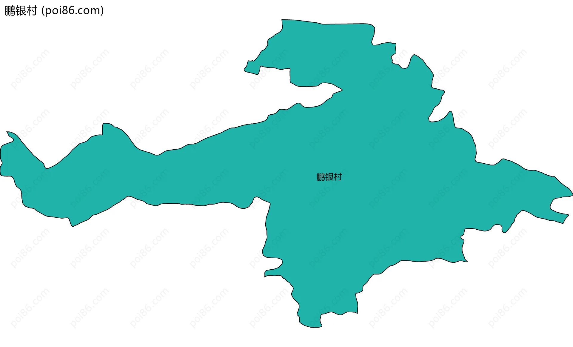 鹏银村边界地图