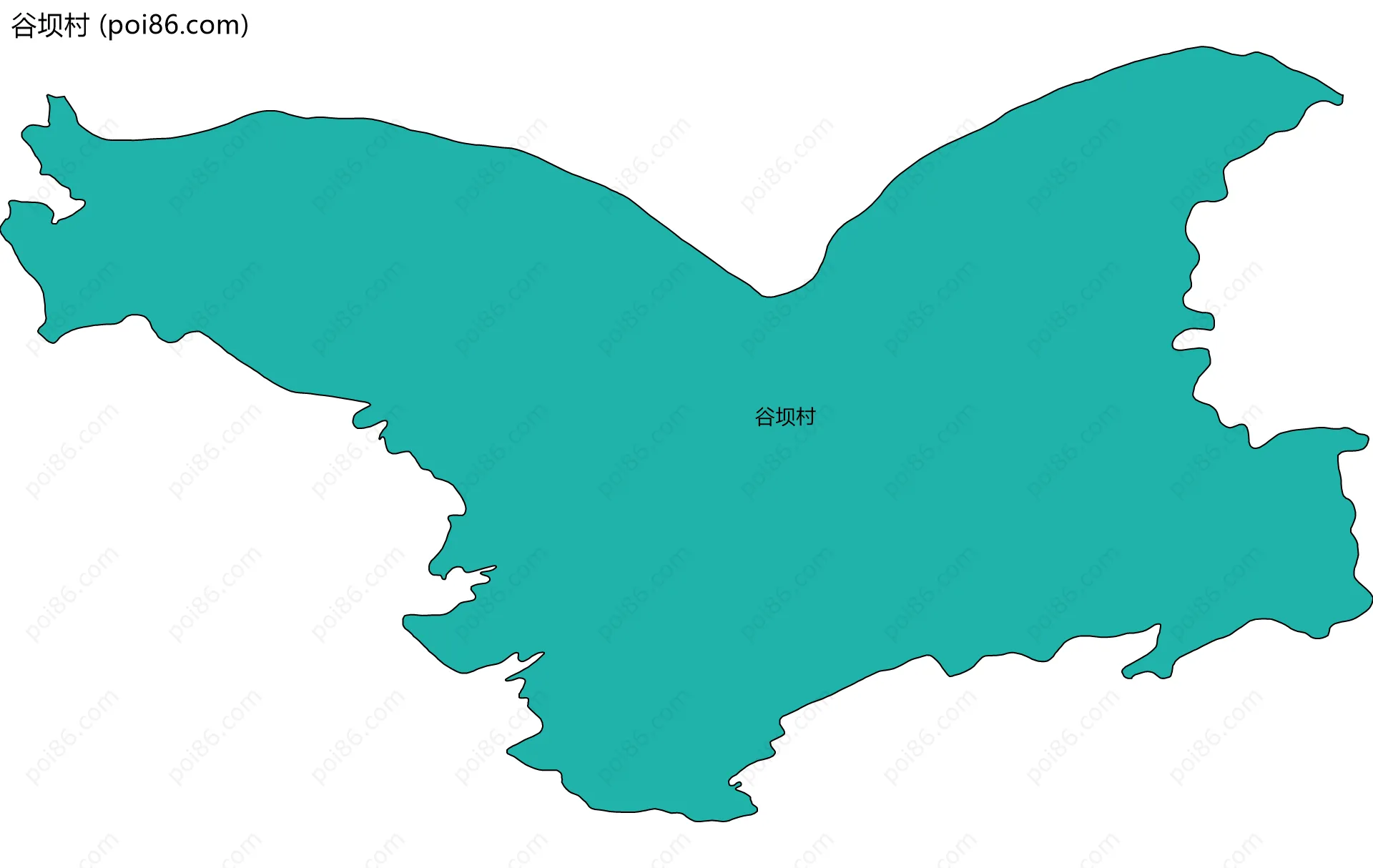 谷坝村边界地图