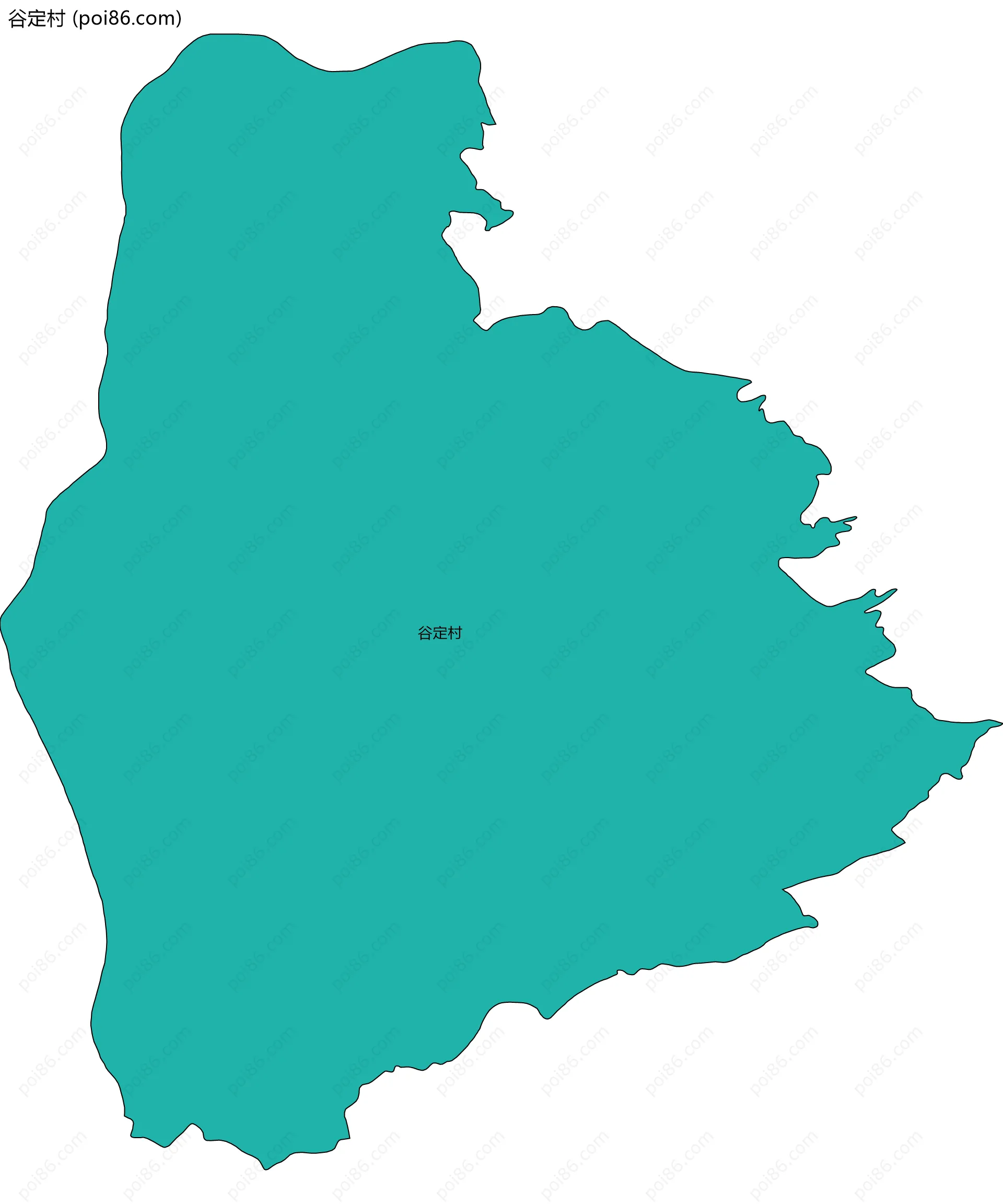 谷定村边界地图