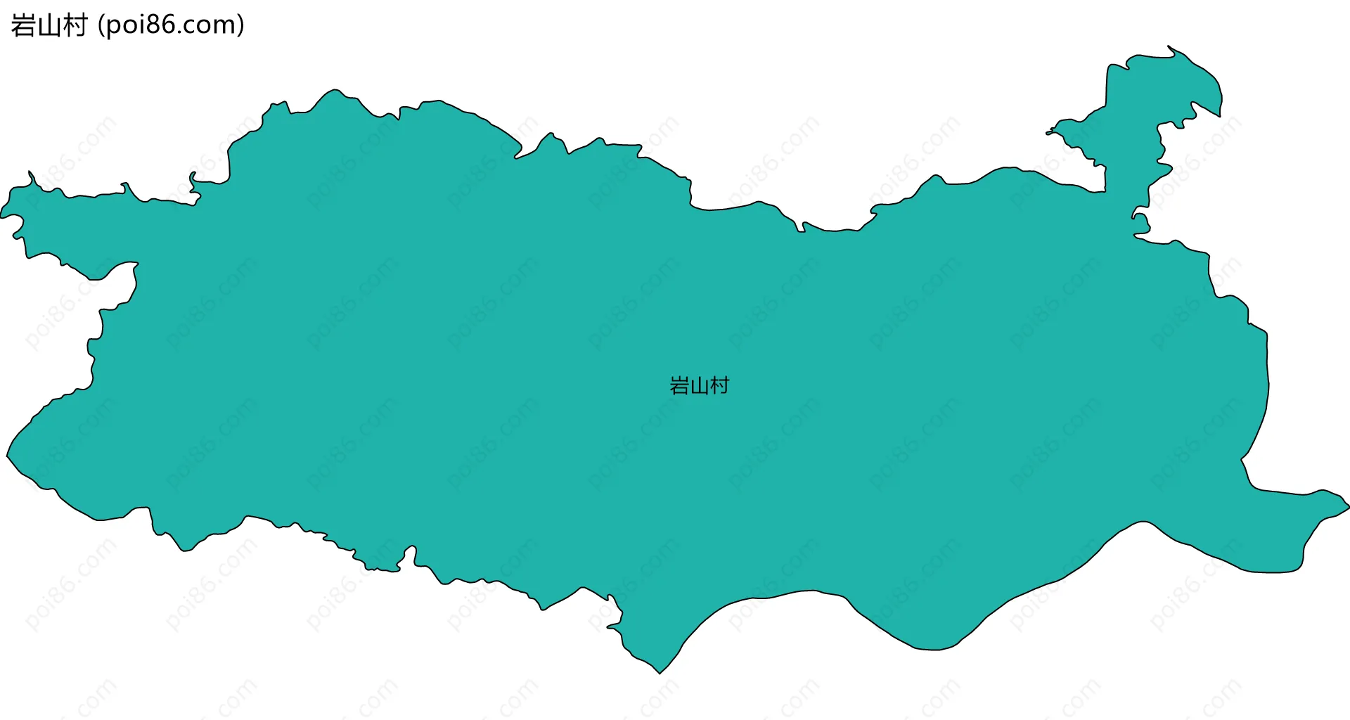 岩山村边界地图