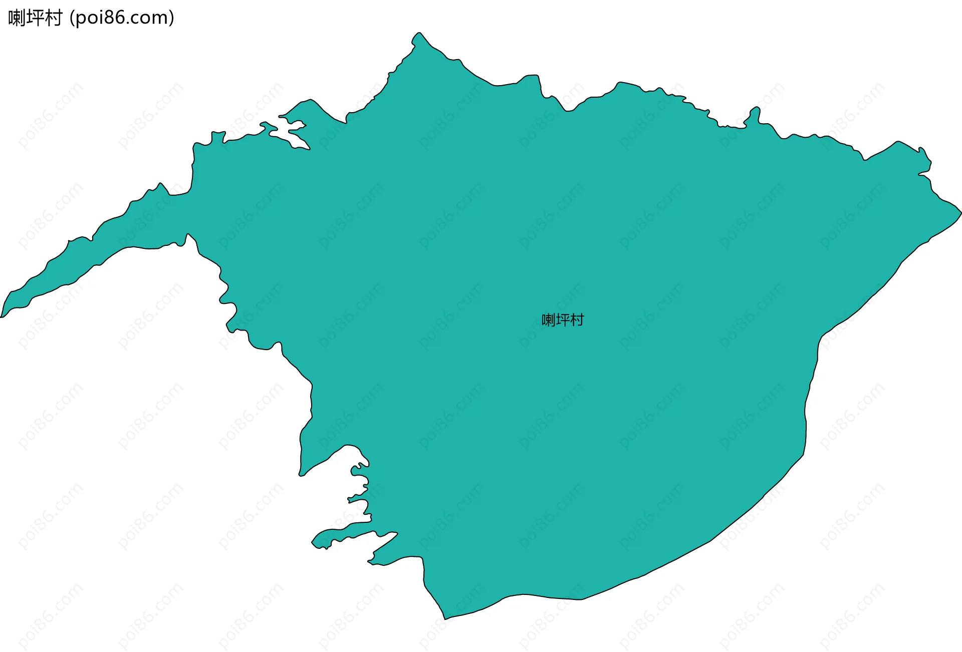 喇坪村边界地图