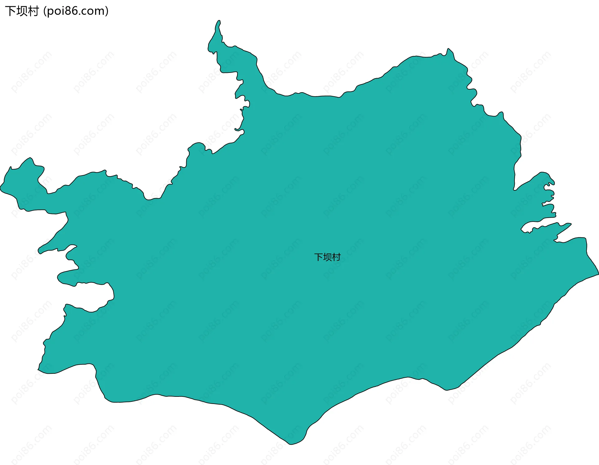 下坝村边界地图